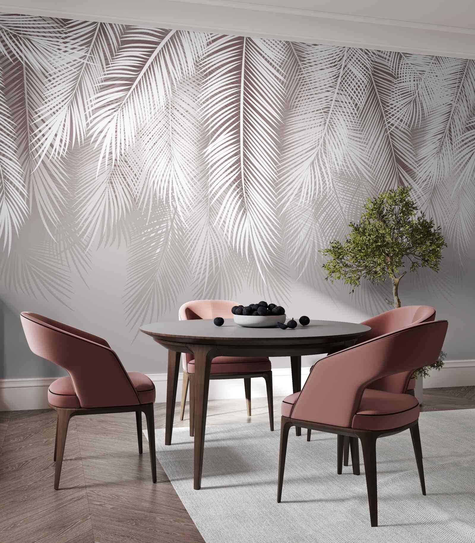 Papier peint Des plumes blanches comme la neige qui descendent lentement