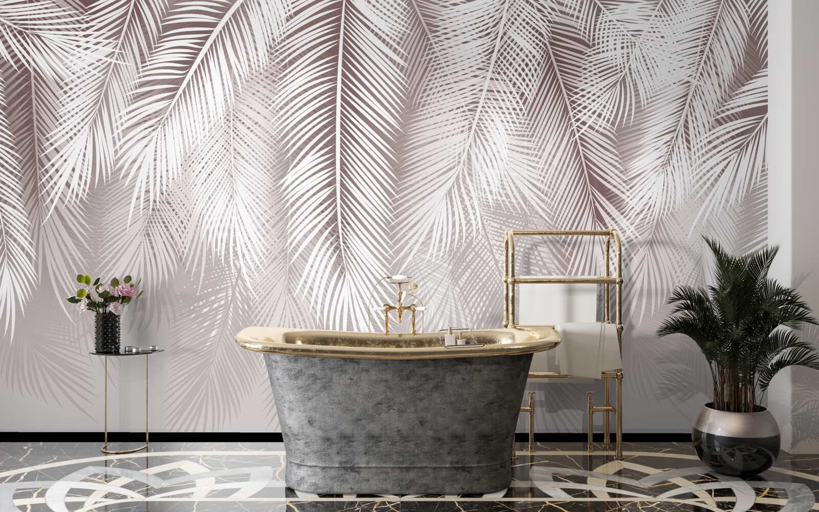 Papier peint Des plumes blanches comme la neige qui descendent lentement