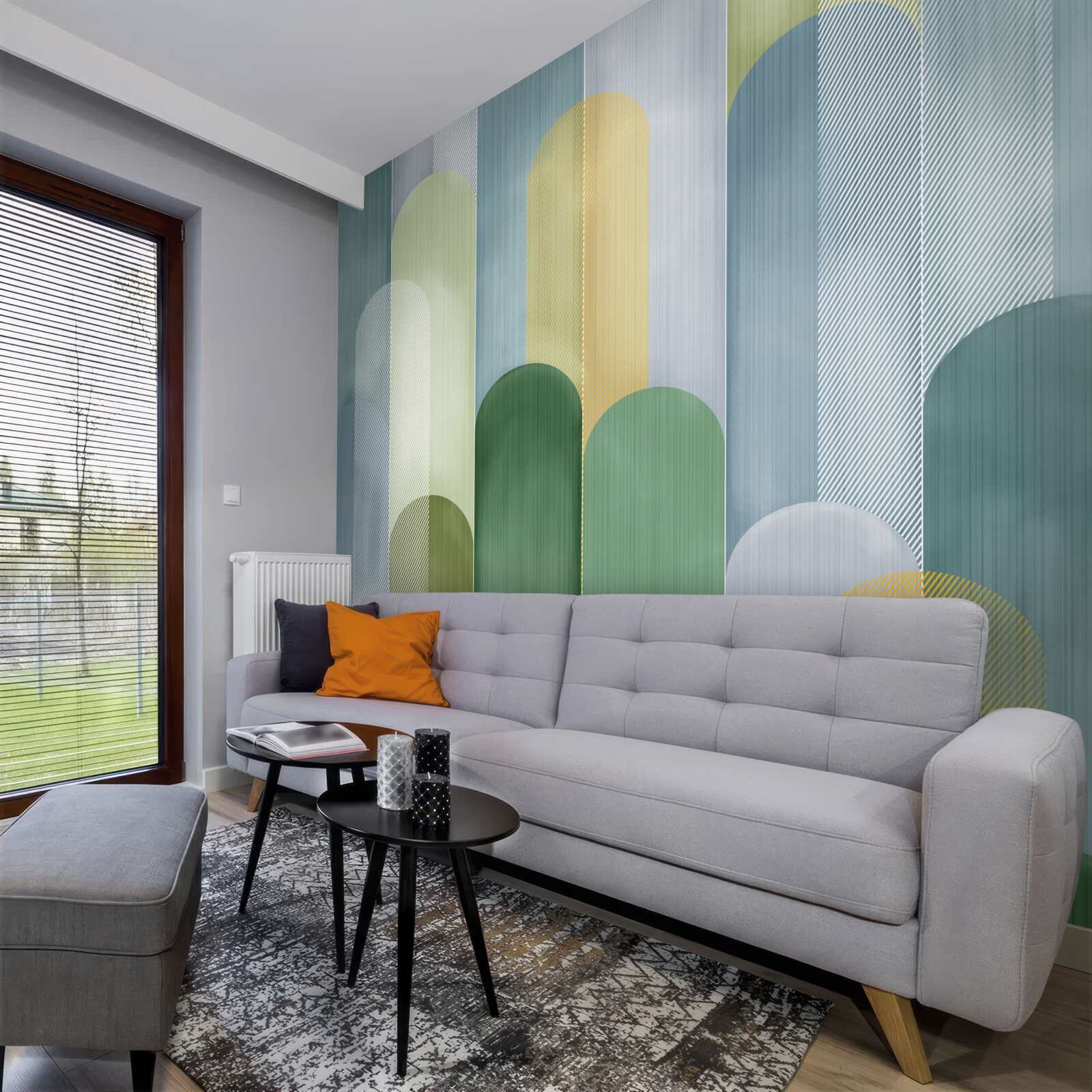 Papier peint lignes verticales abstraites