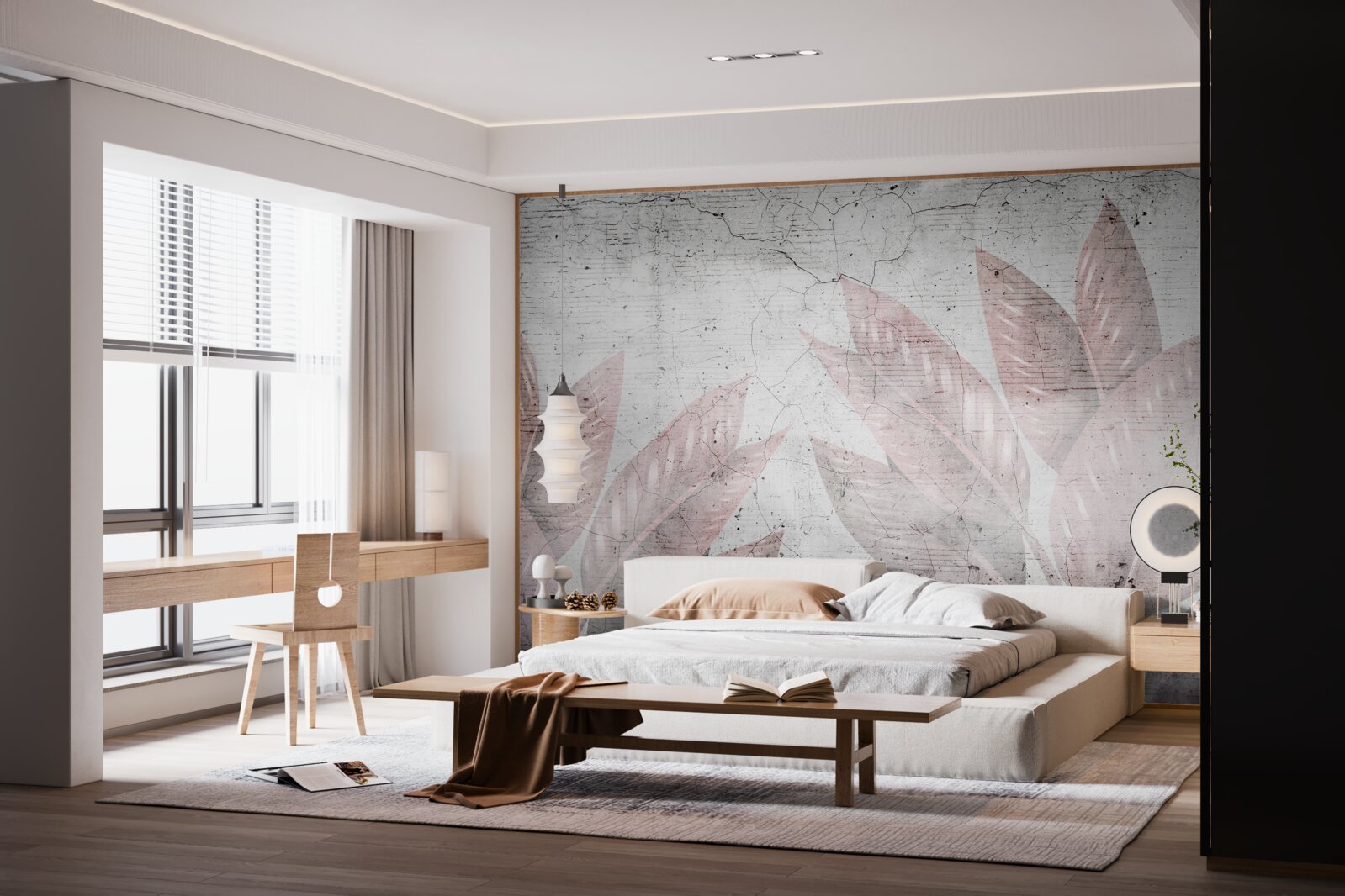 Papier peint fougère aquarelle