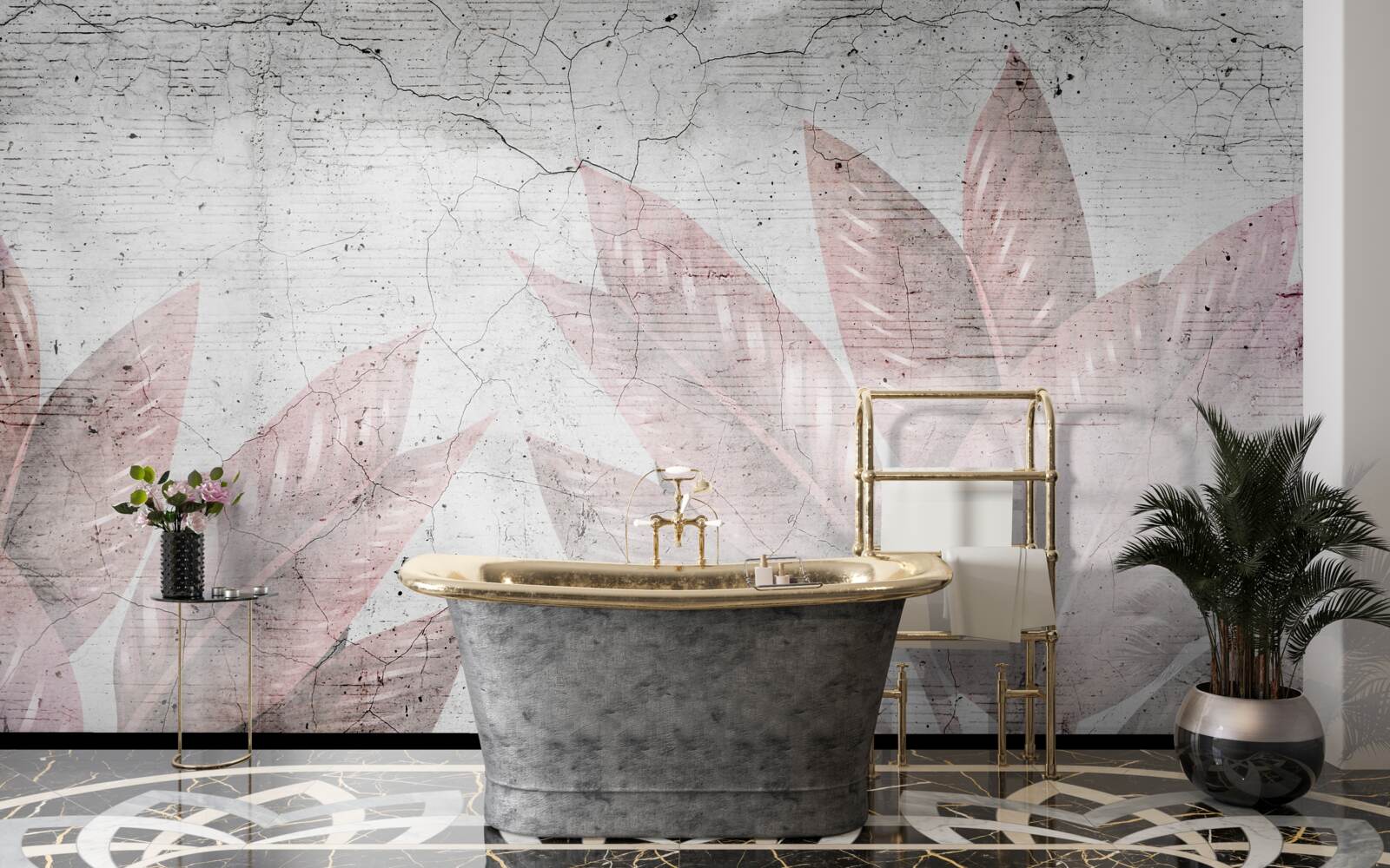 Papier peint fougère aquarelle