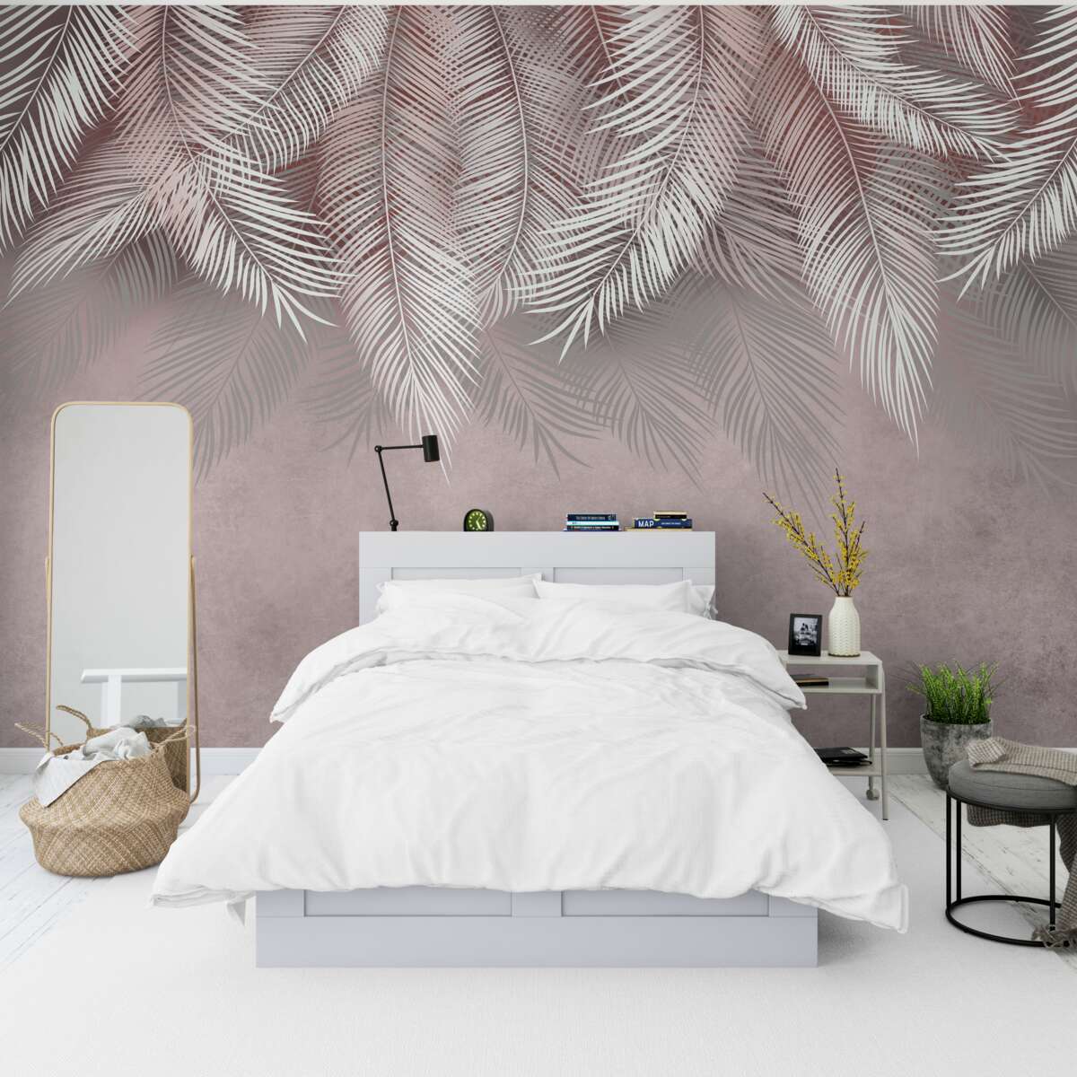 Papier peint des fougères légères qui pendent