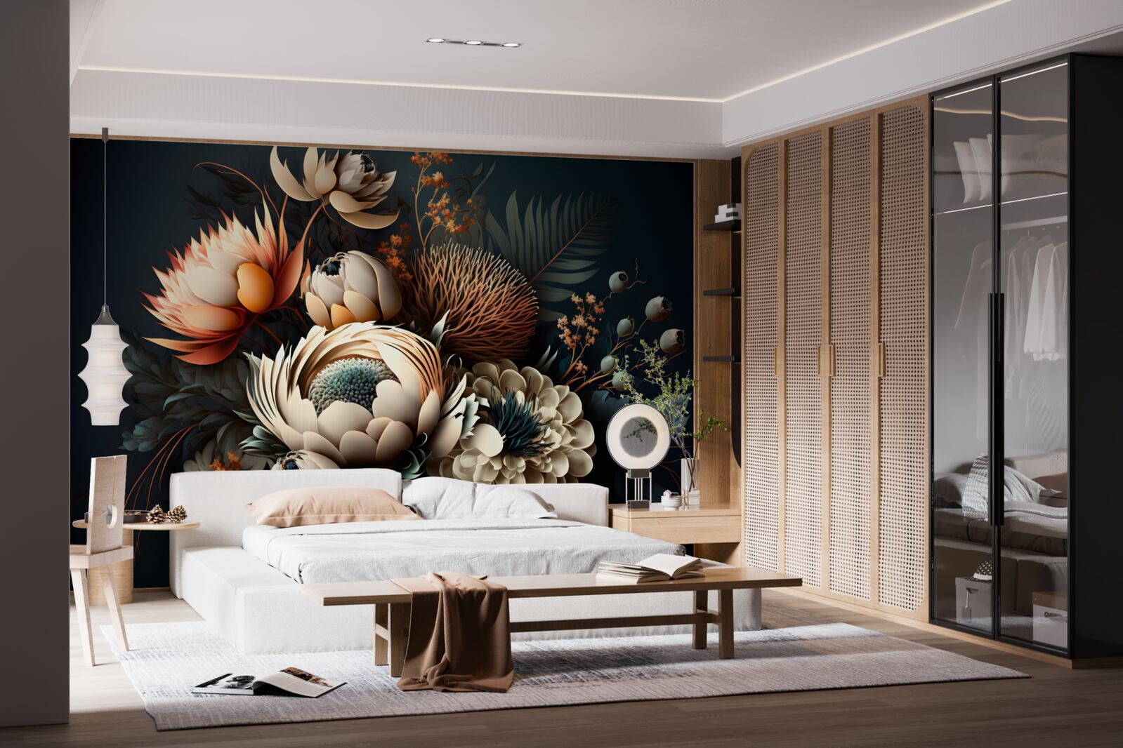 Papier peint bouquet de fleurs d'automne