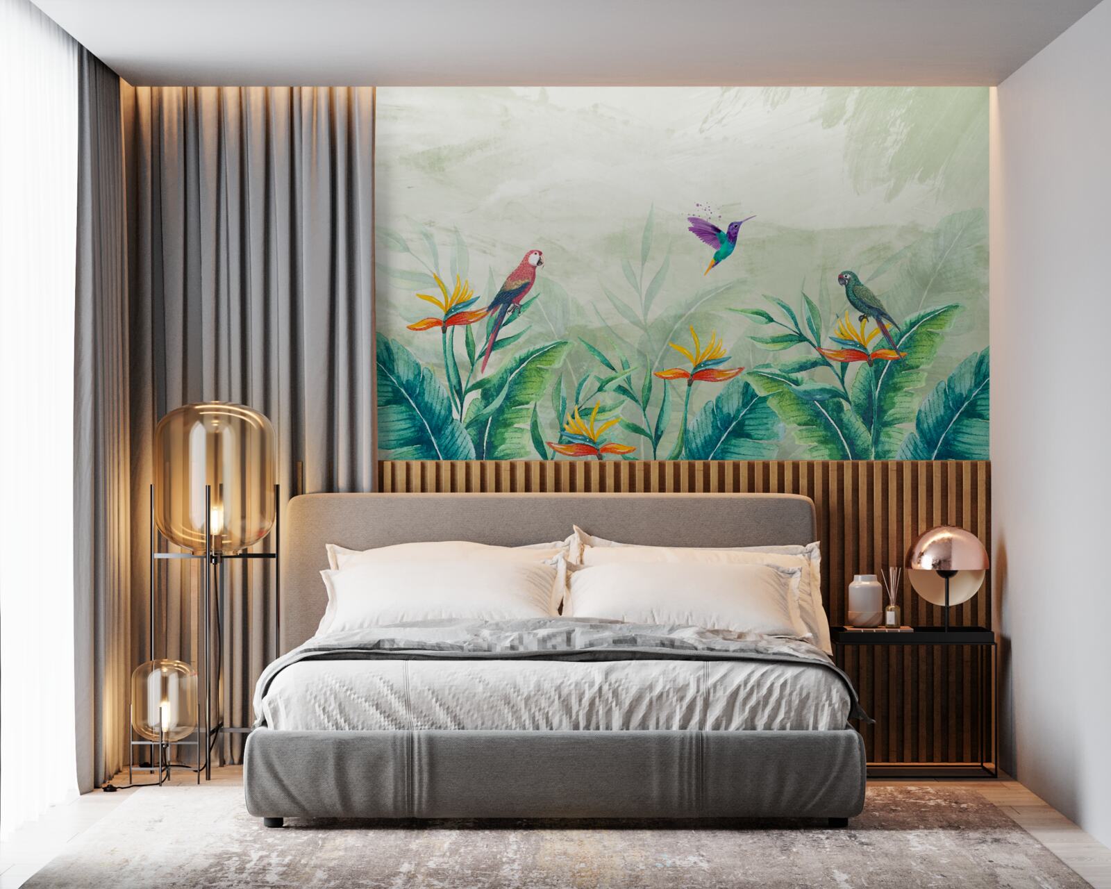 Papier peint les oiseaux se réjouissent le matin