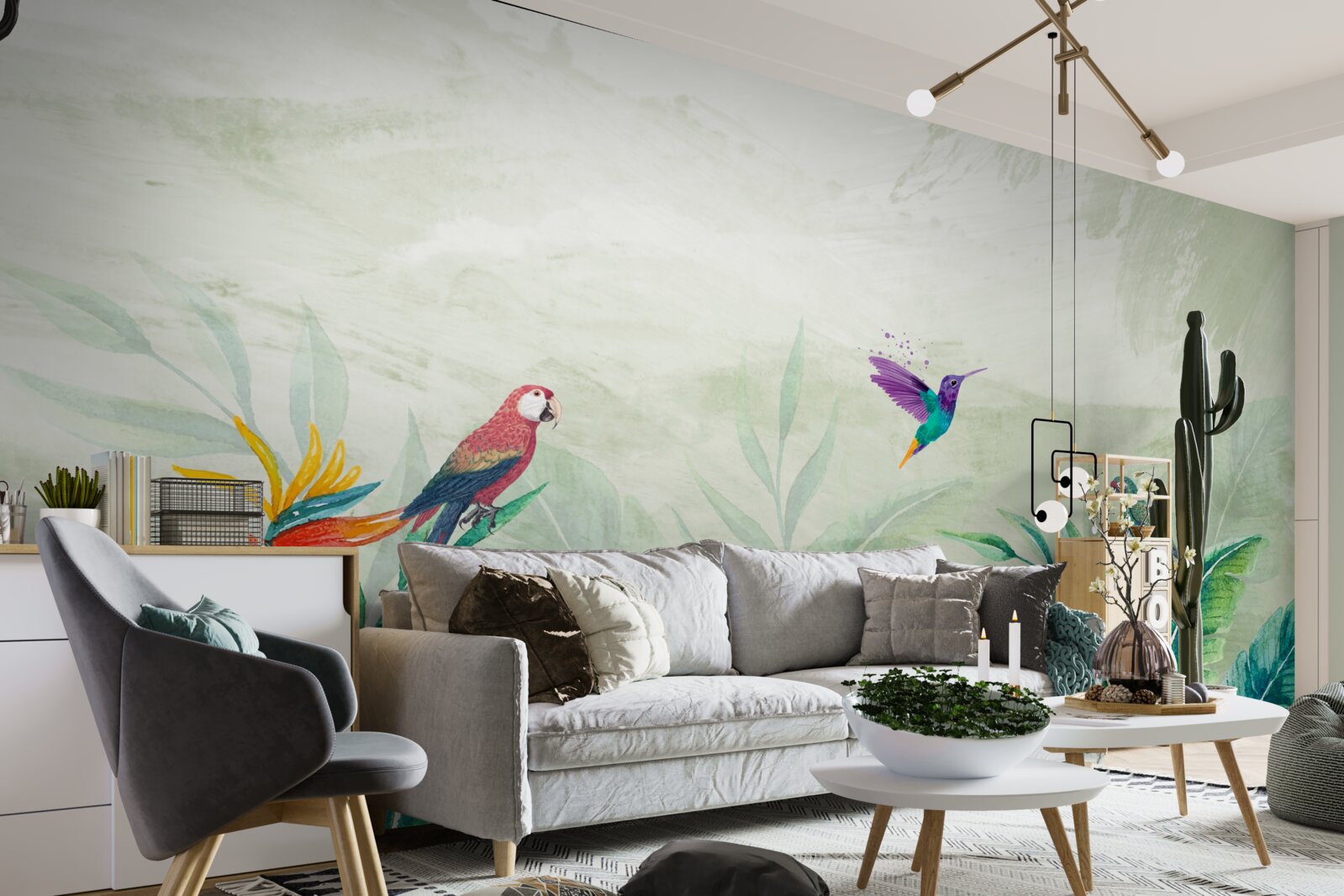 Papier peint les oiseaux se réjouissent le matin