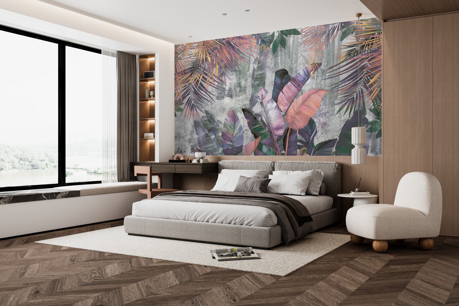 Papier peint Tropiques luxuriants lors d'une averse