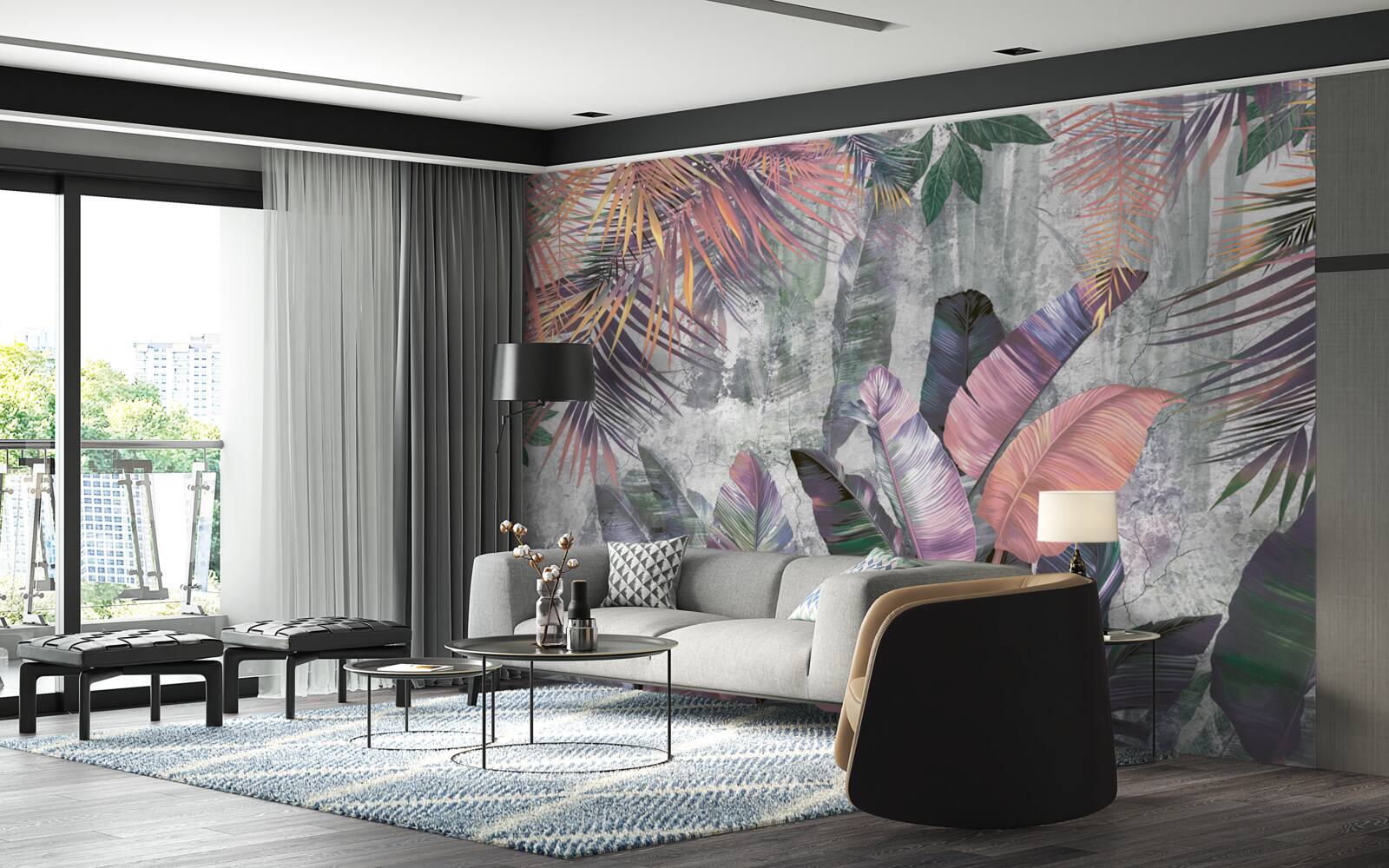 Papier peint Tropiques luxuriants lors d'une averse