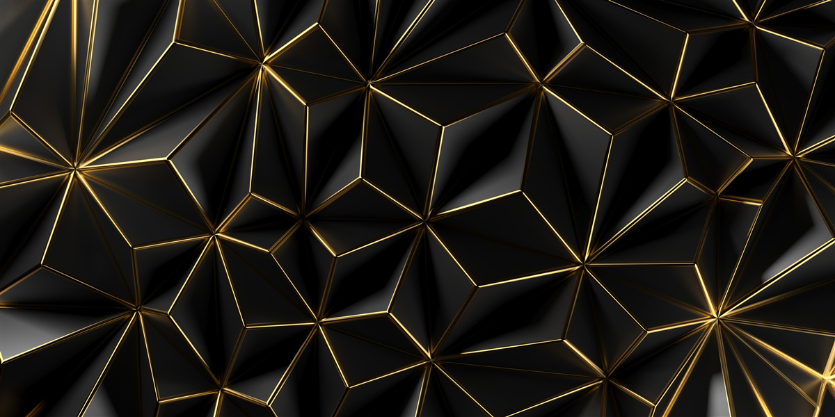 Papier peint des figures noires faites d'or volumineux