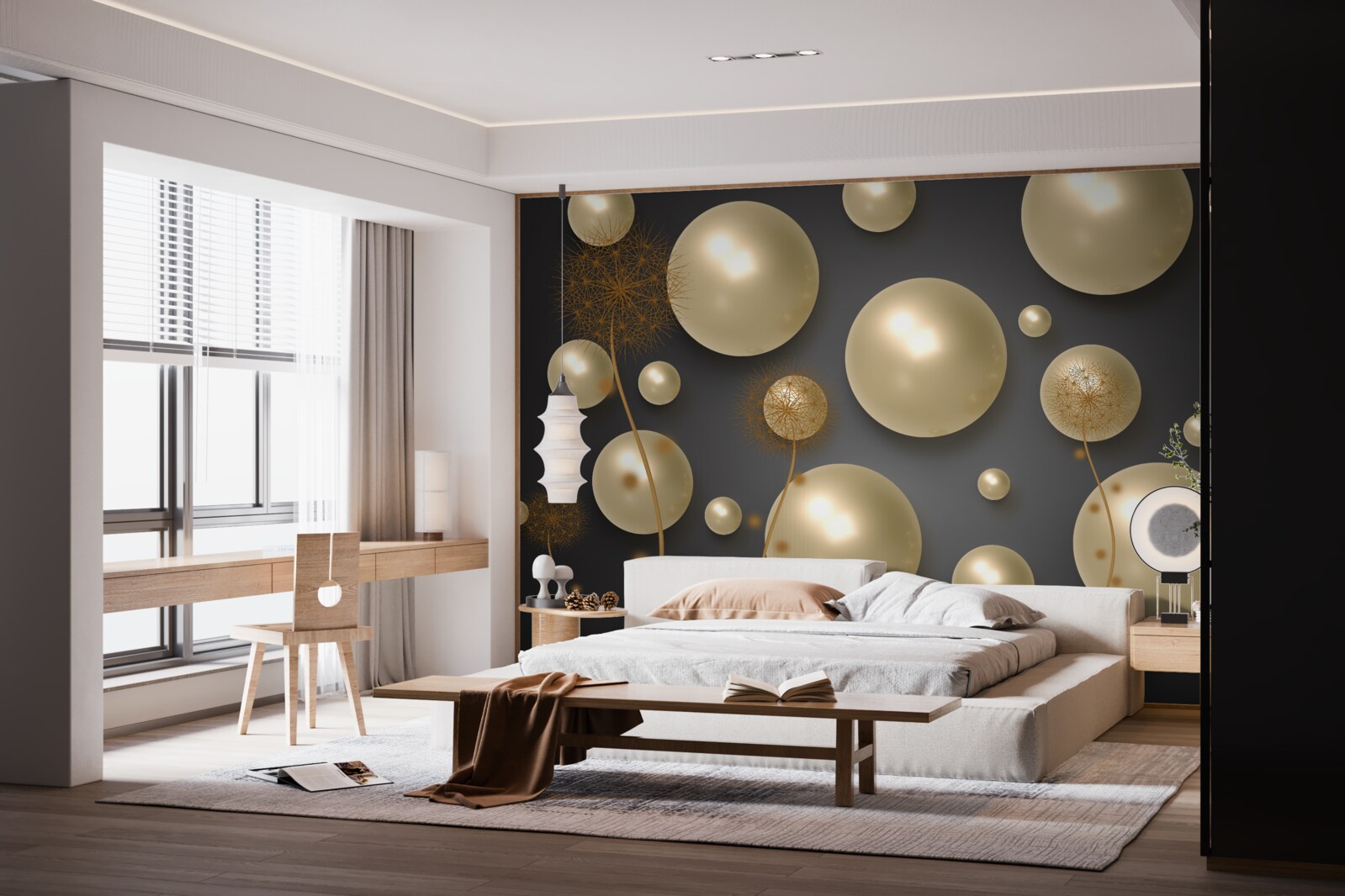 Papier peint abstraction tridimensionnelle en forme de mille-pattes