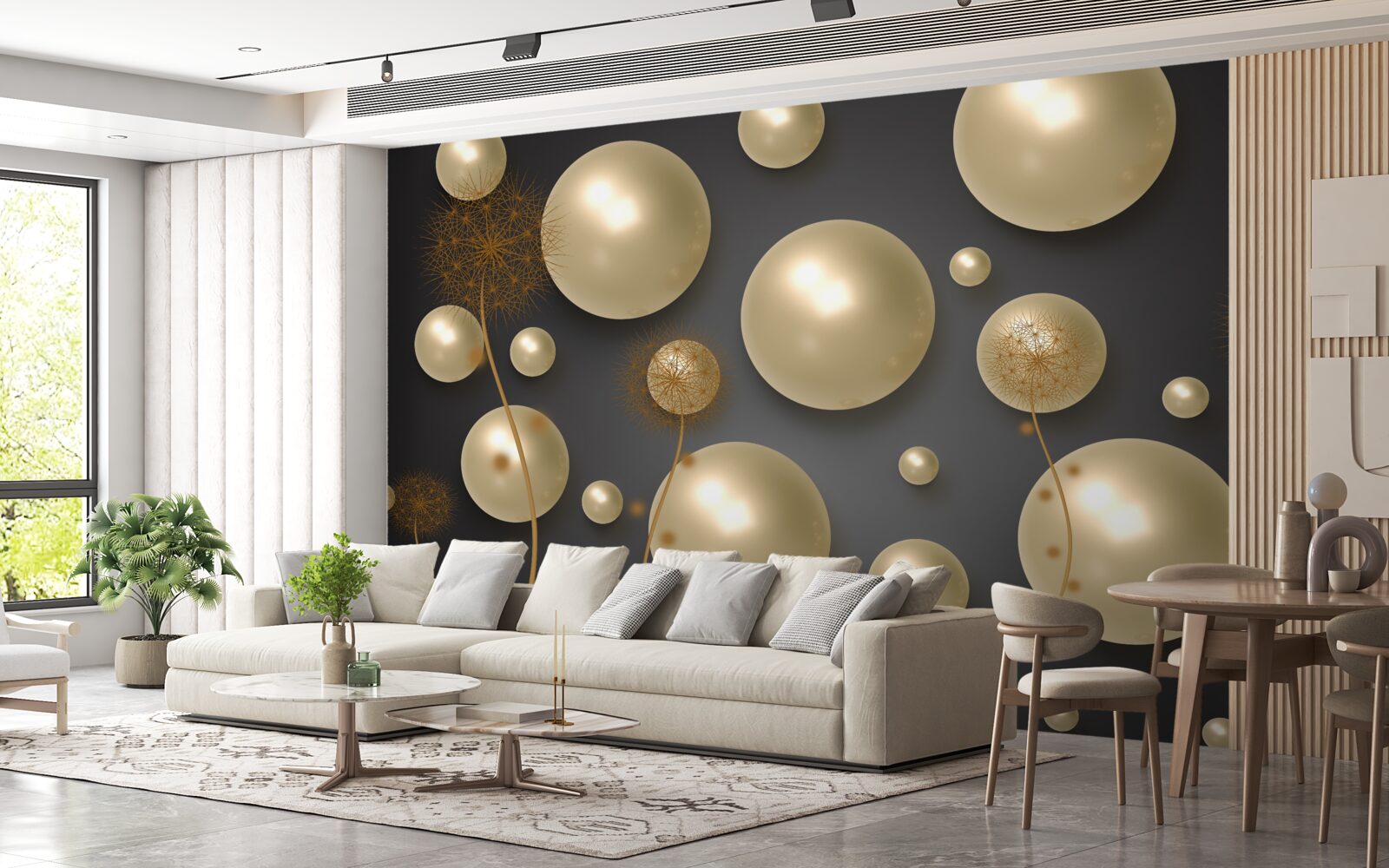 Papier peint abstraction tridimensionnelle en forme de mille-pattes