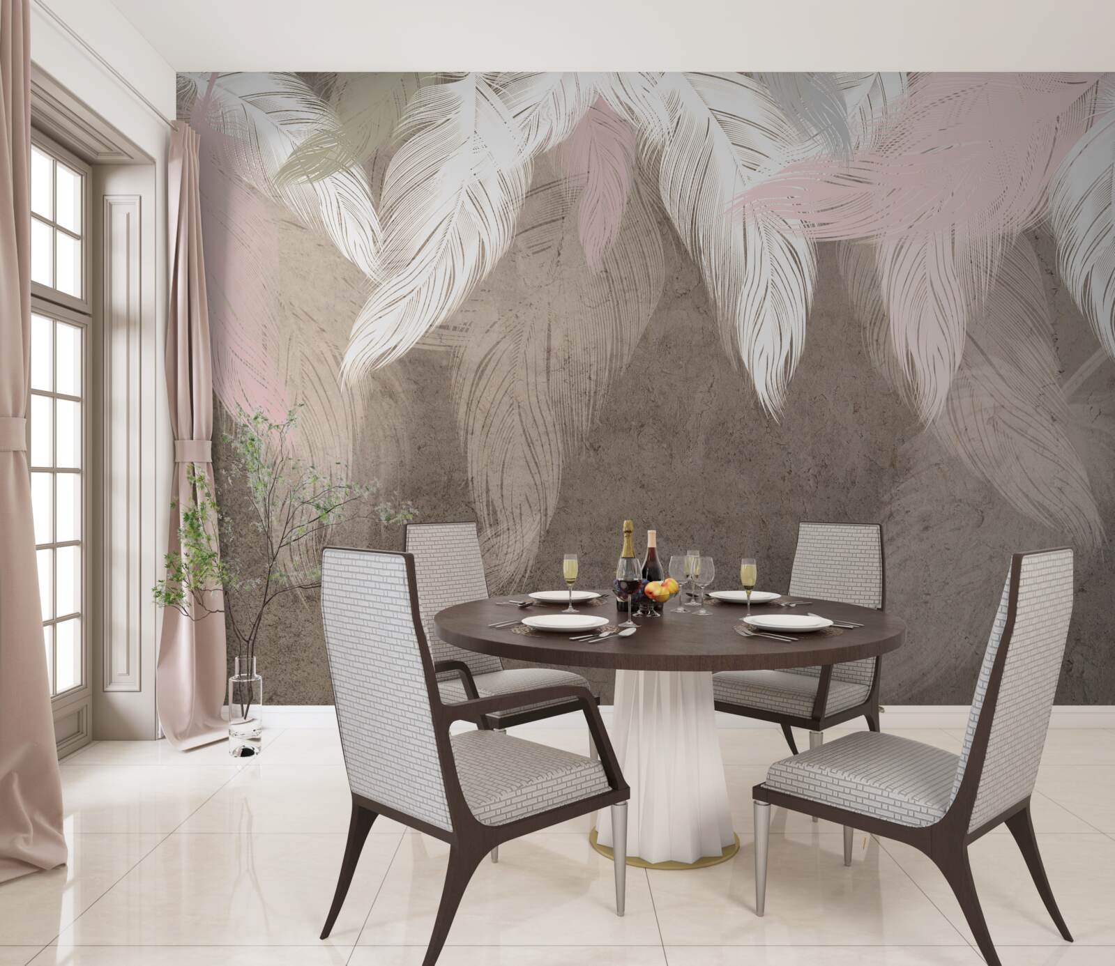 Papier peint les plumes de l'air tombent