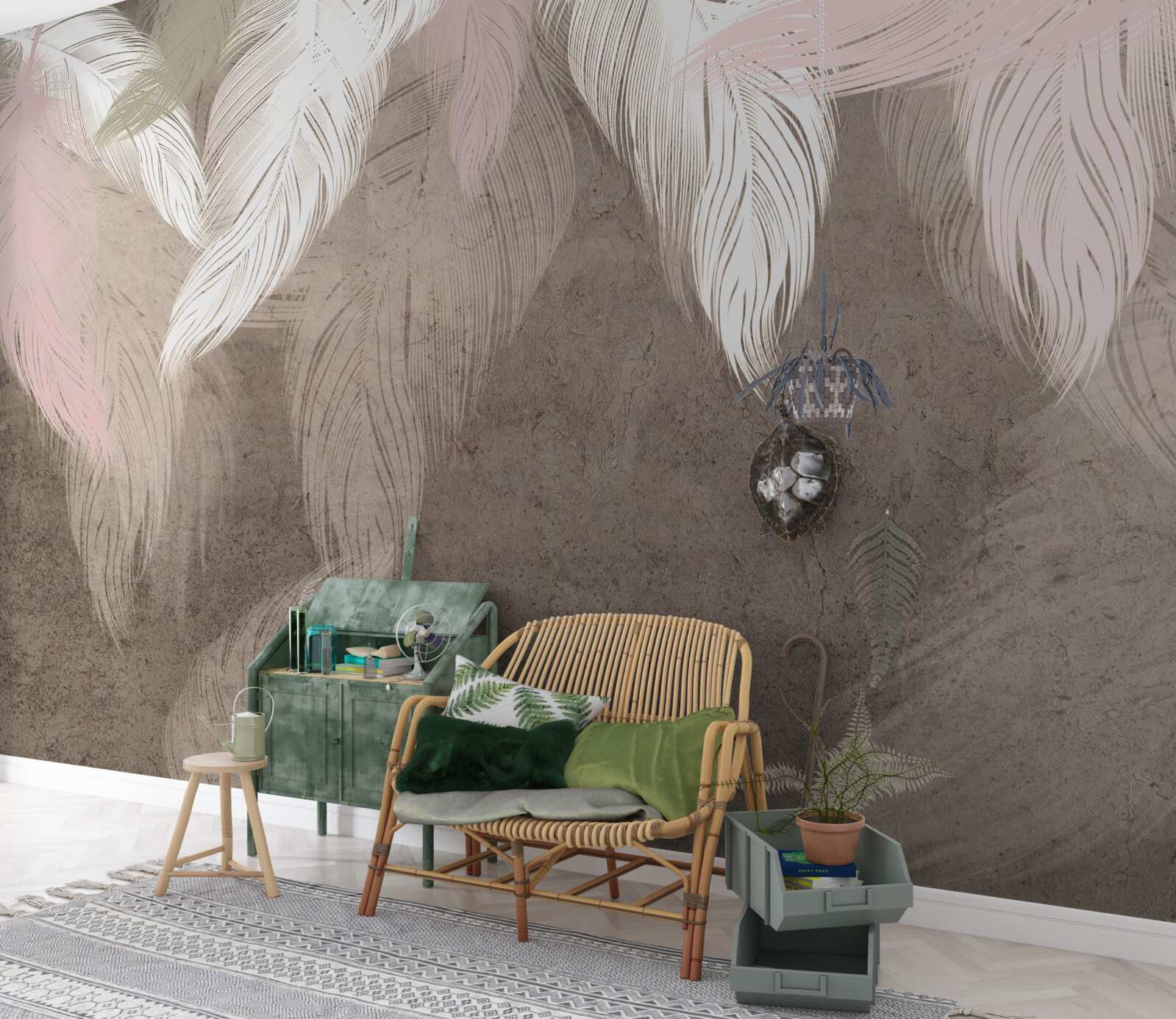 Papier peint les plumes de l'air tombent