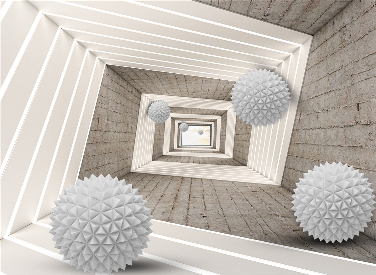 Papier peint tunnel à billes sans fin