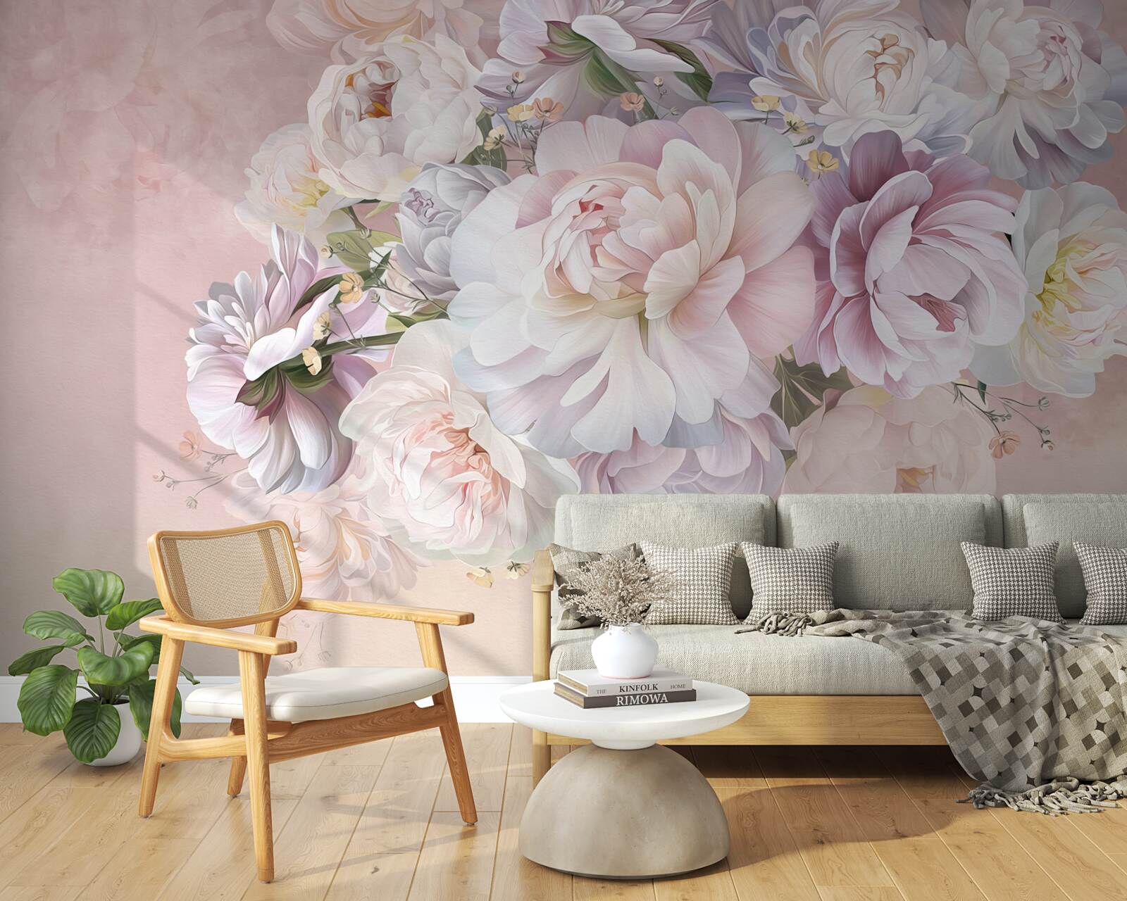 Papier peint composition élégante de fleurs printanières