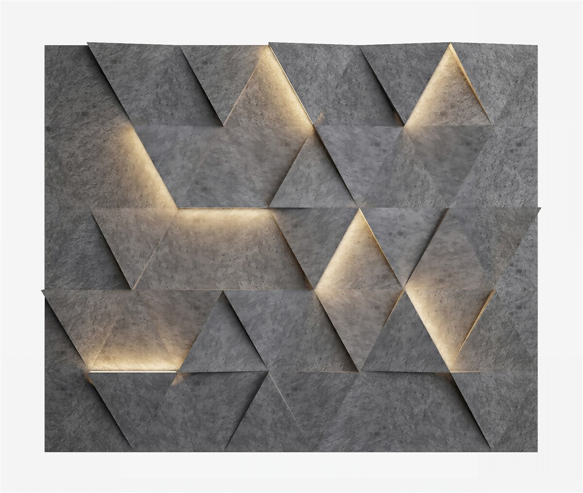 Papier peint Triangles volumétriques lumineux