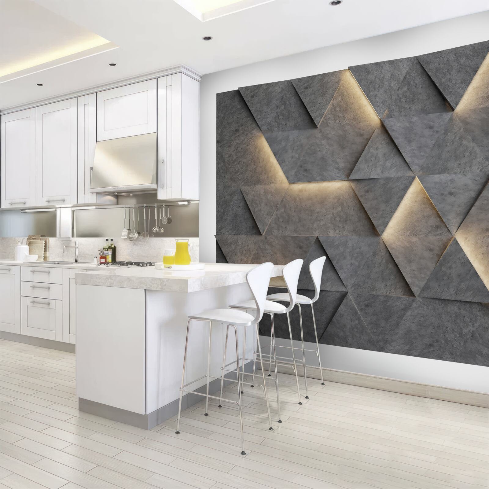 Papier peint Triangles volumétriques lumineux