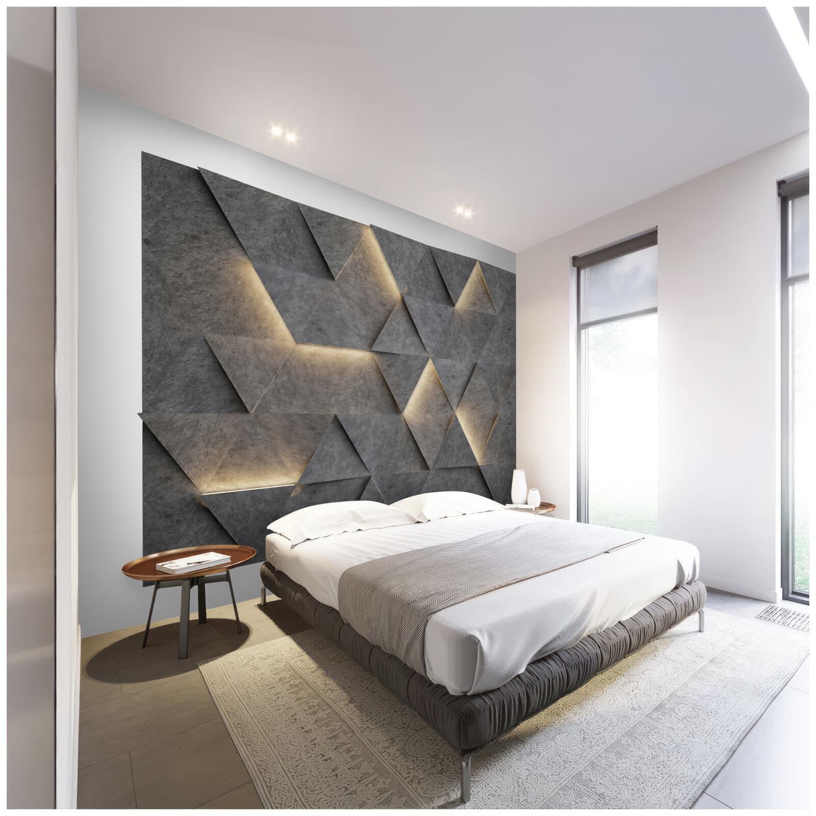 Papier peint Triangles volumétriques lumineux