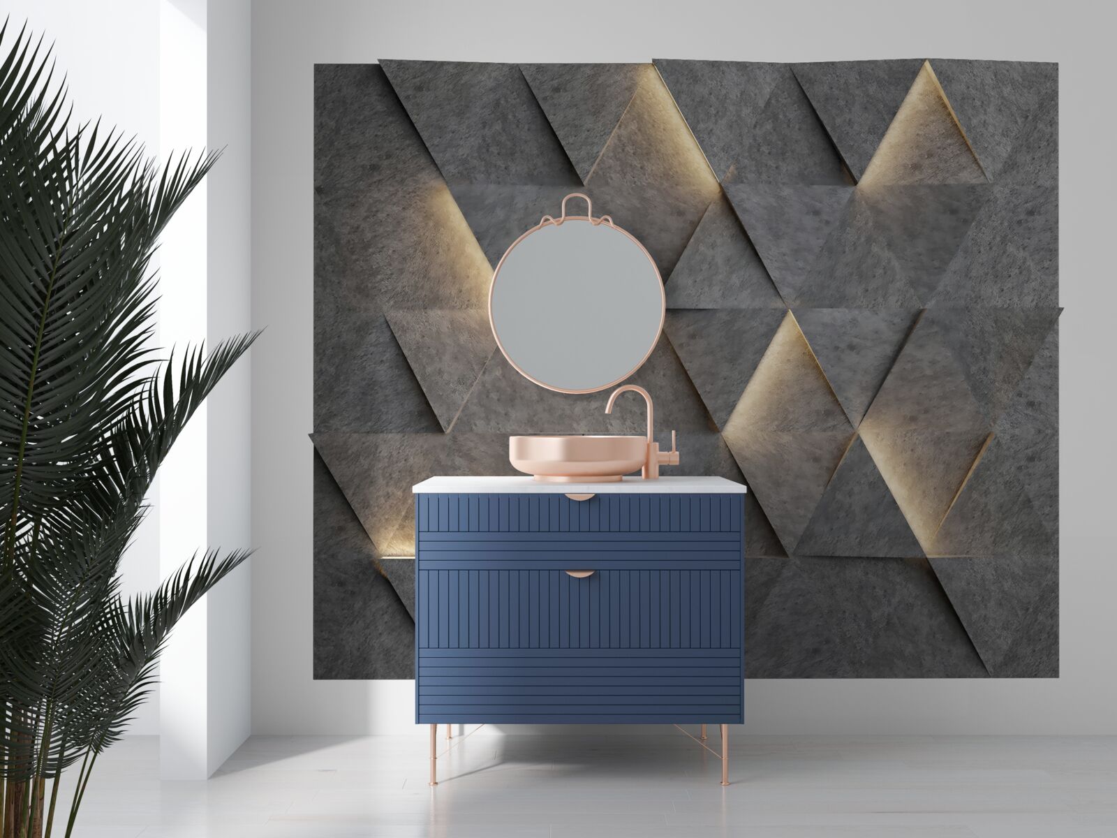 Papier peint Triangles volumétriques lumineux