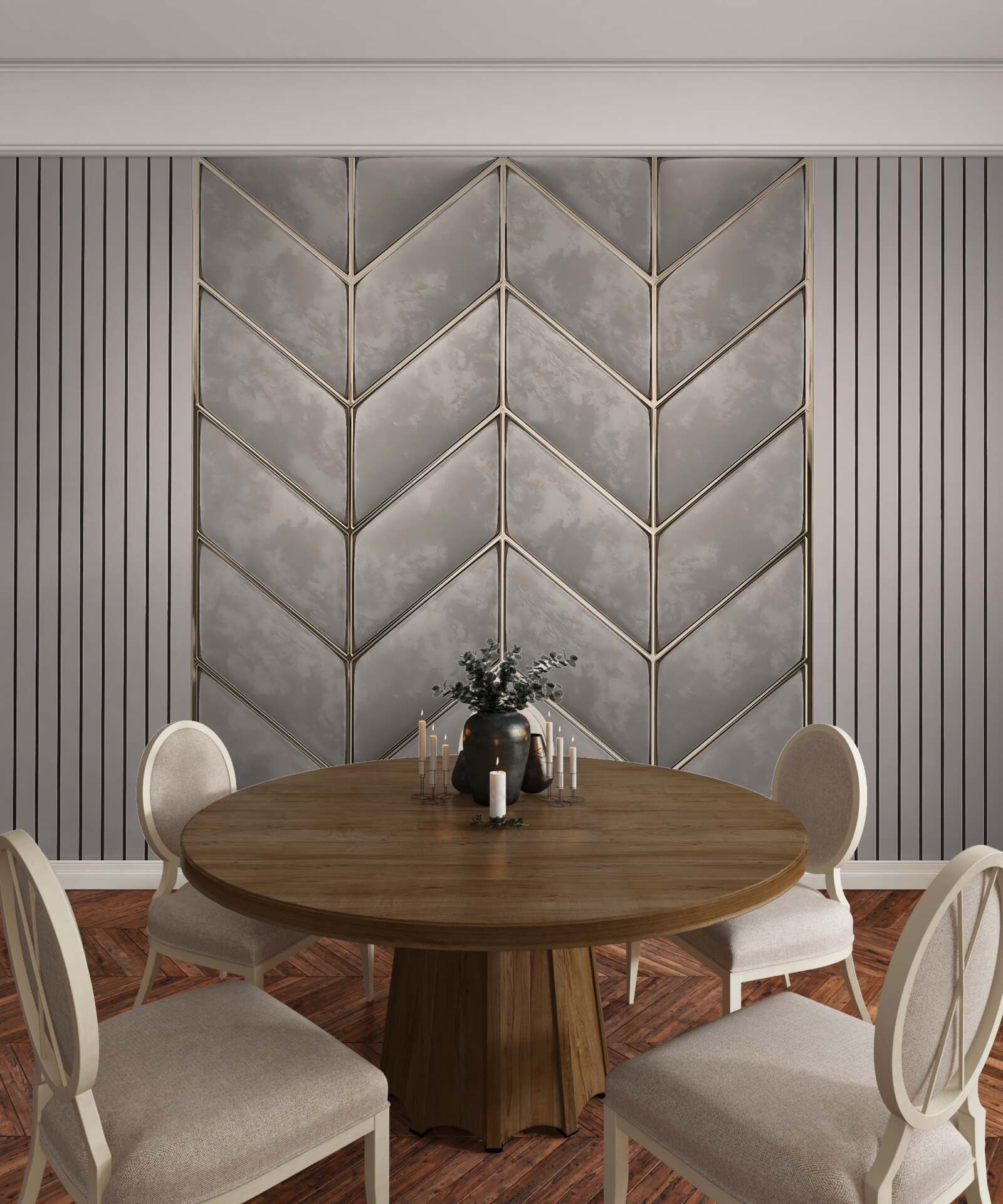 Papier peint texture gris-or