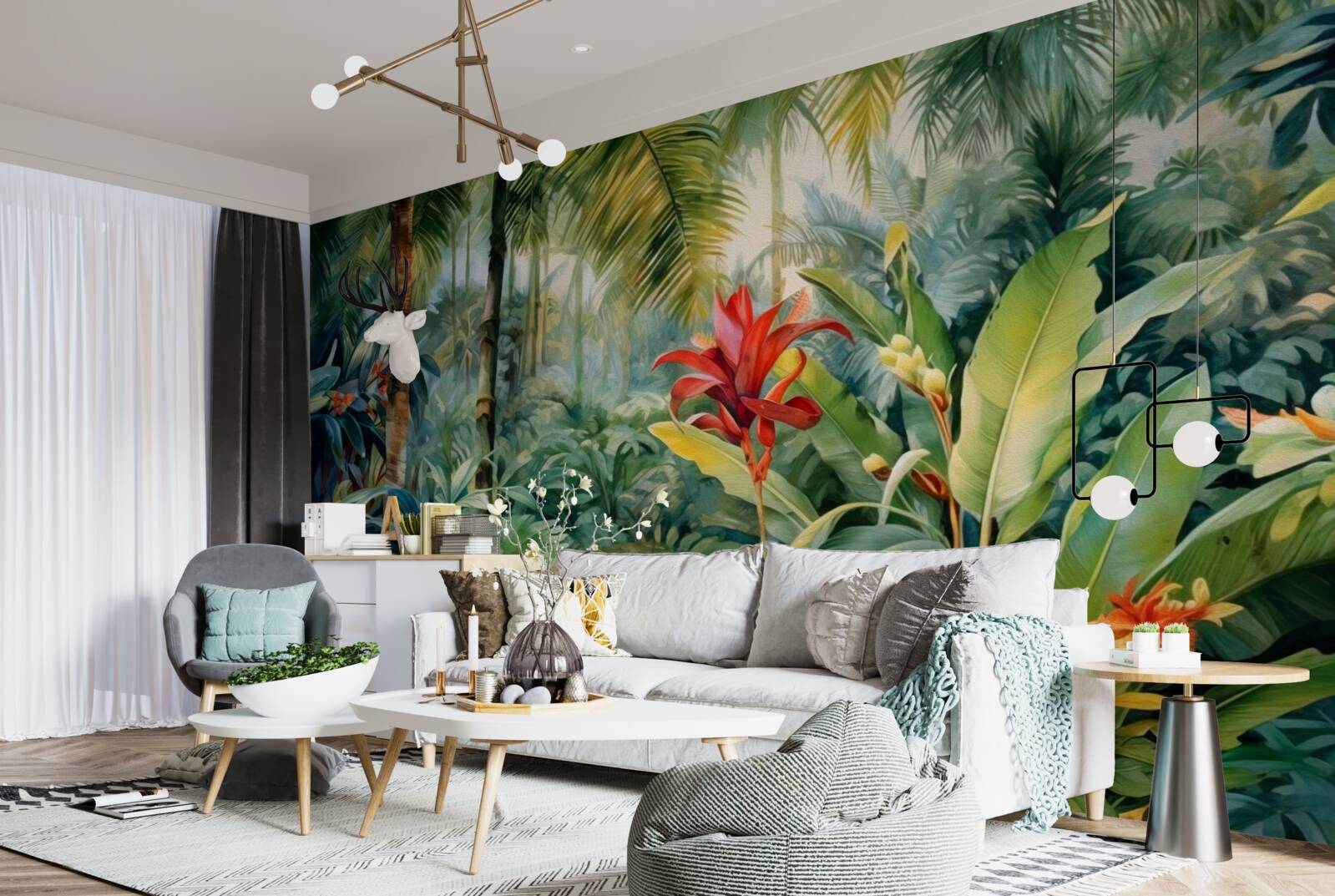 Papier peint une incroyable variété de flore tropicale