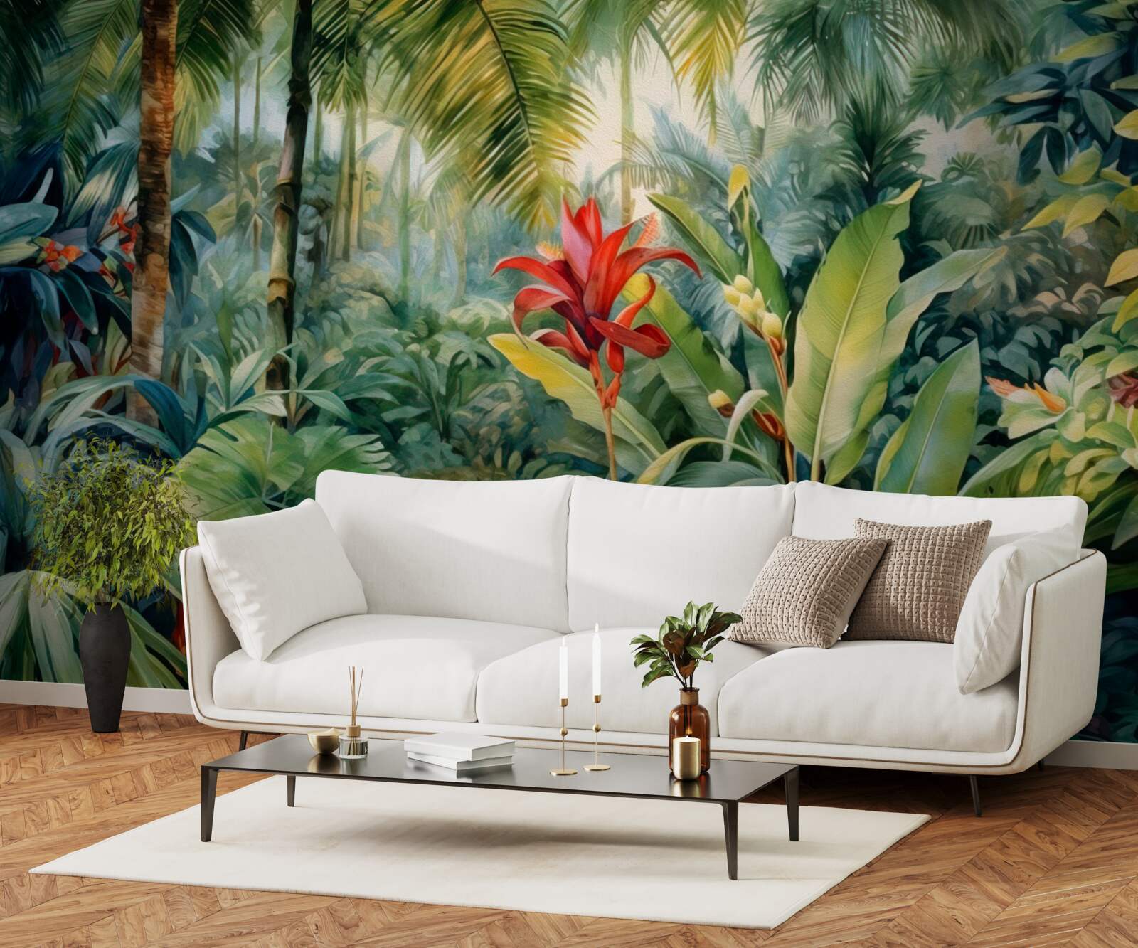 Papier peint une incroyable variété de flore tropicale