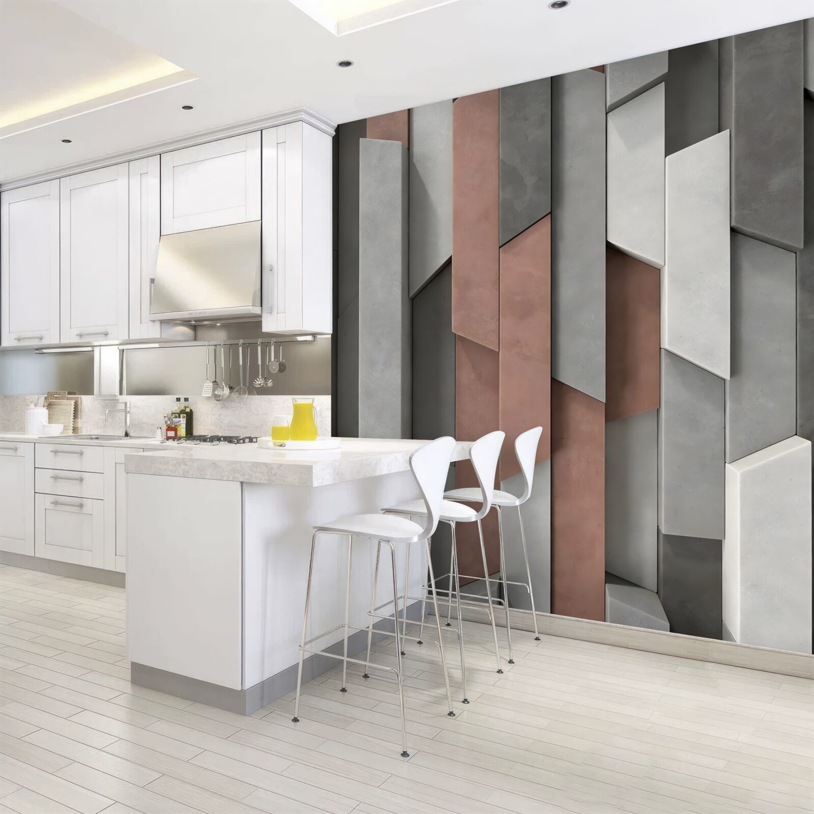 Papier peint formes verticales avec volume