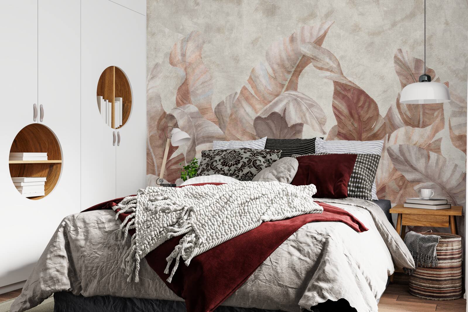 Papier peint les grandes feuilles des plantes tropicales