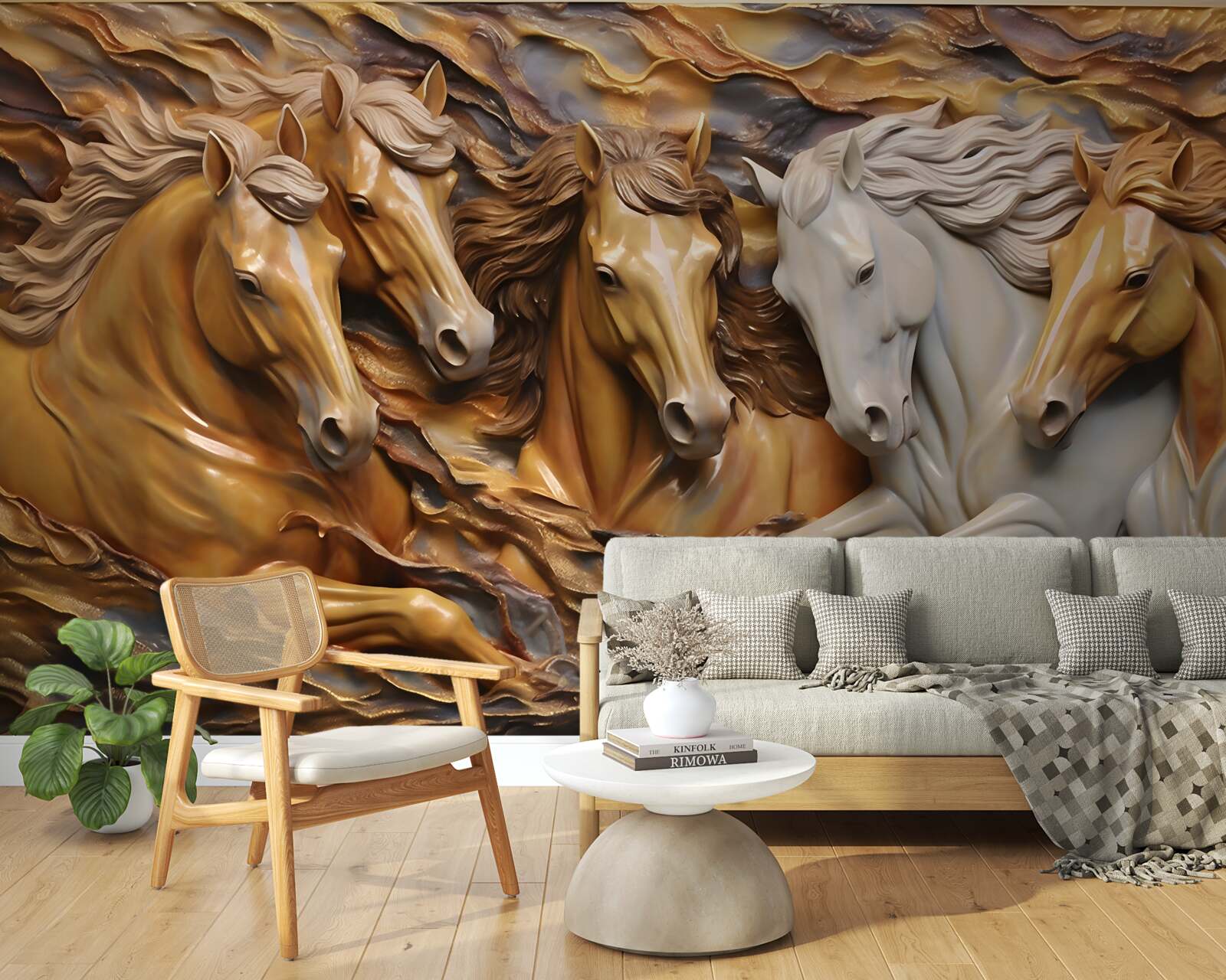 Papier peint les chevaux de course sont devenus légers