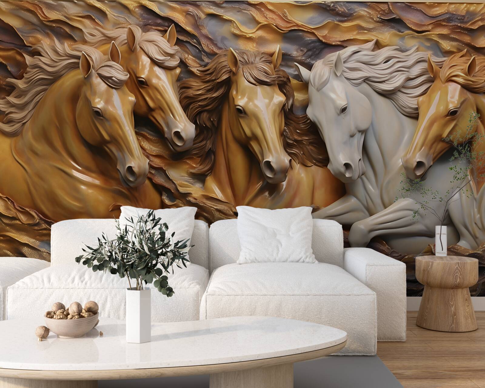 Papier peint les chevaux de course sont devenus légers