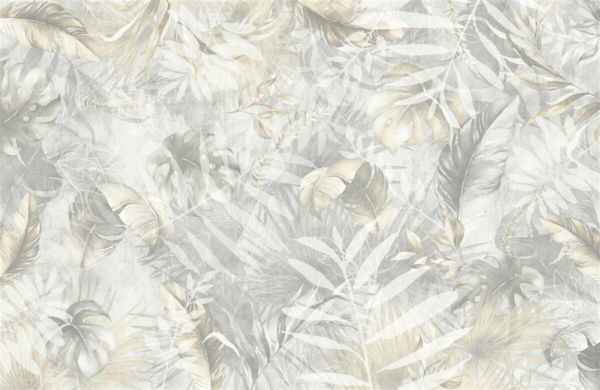 Papier peint abondance de plantes dans la jungle