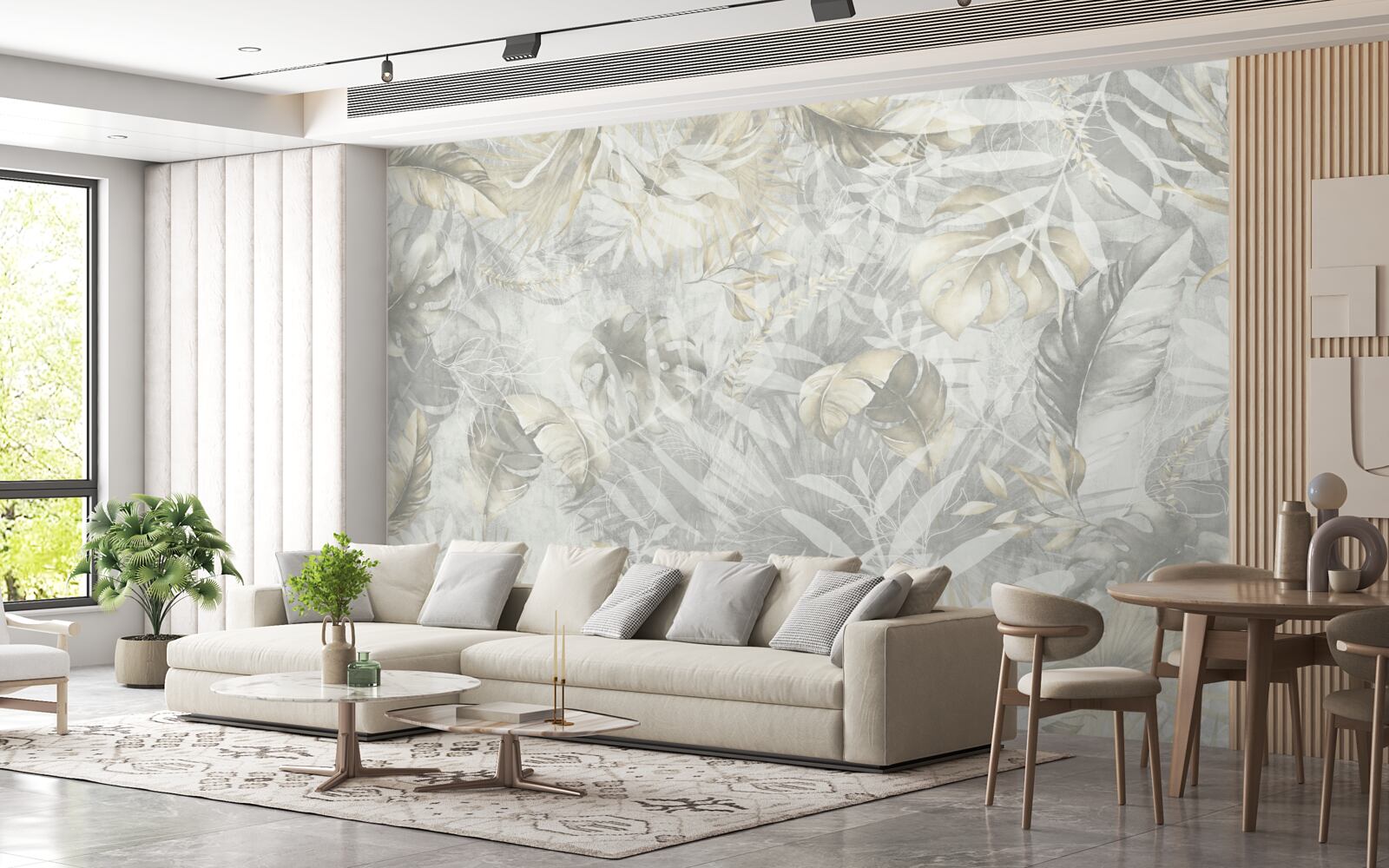 Papier peint abondance de plantes dans la jungle