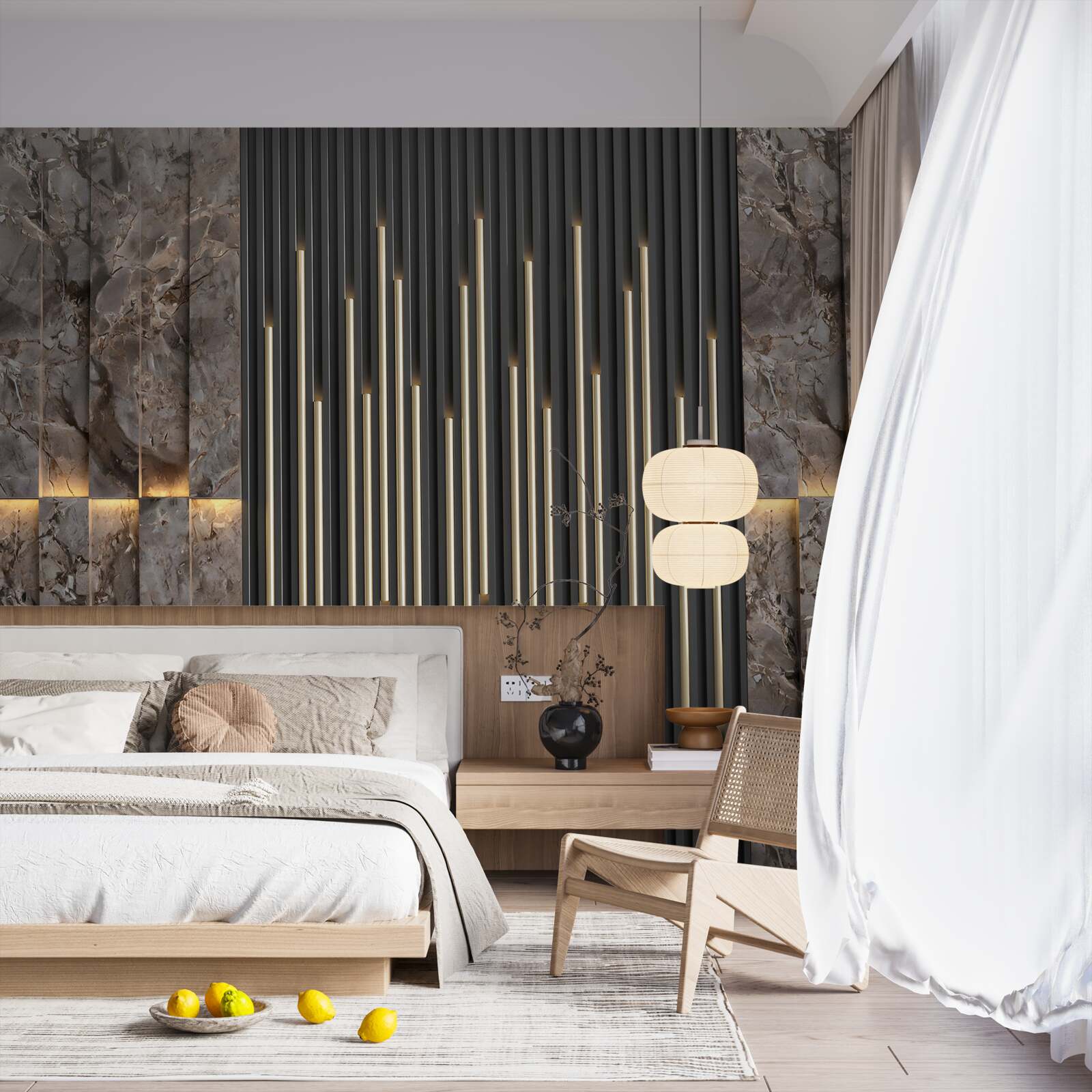 Papier peint transmission du son surround décoratif