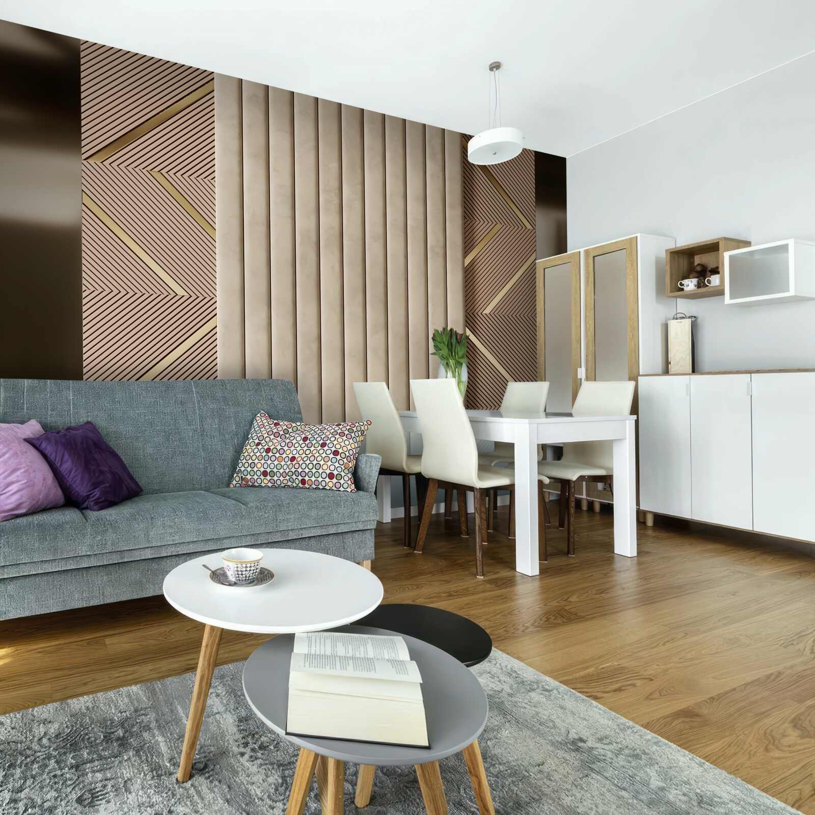 Papier peint motifs géométriques abstraits