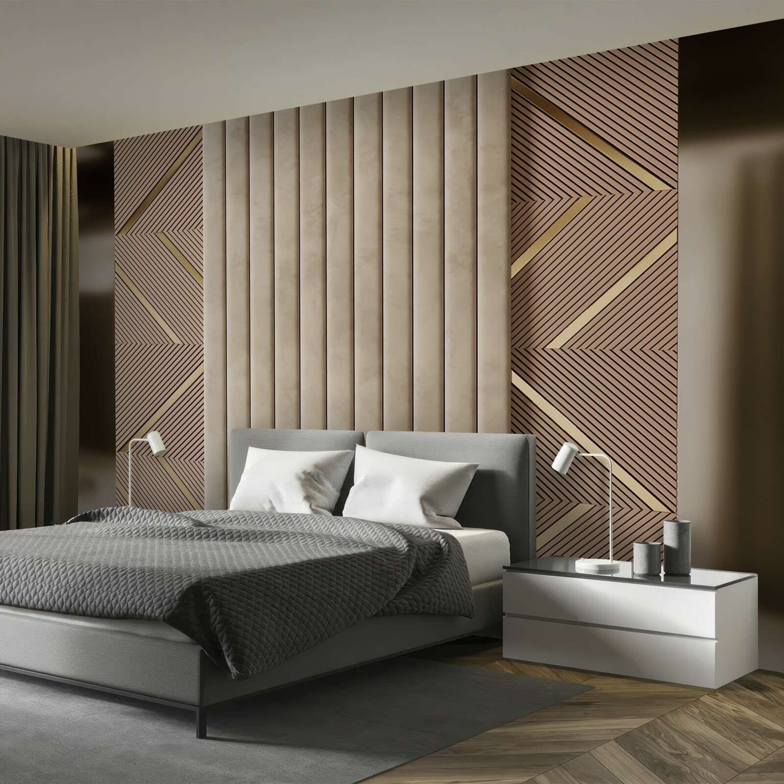 Papier peint motifs géométriques abstraits