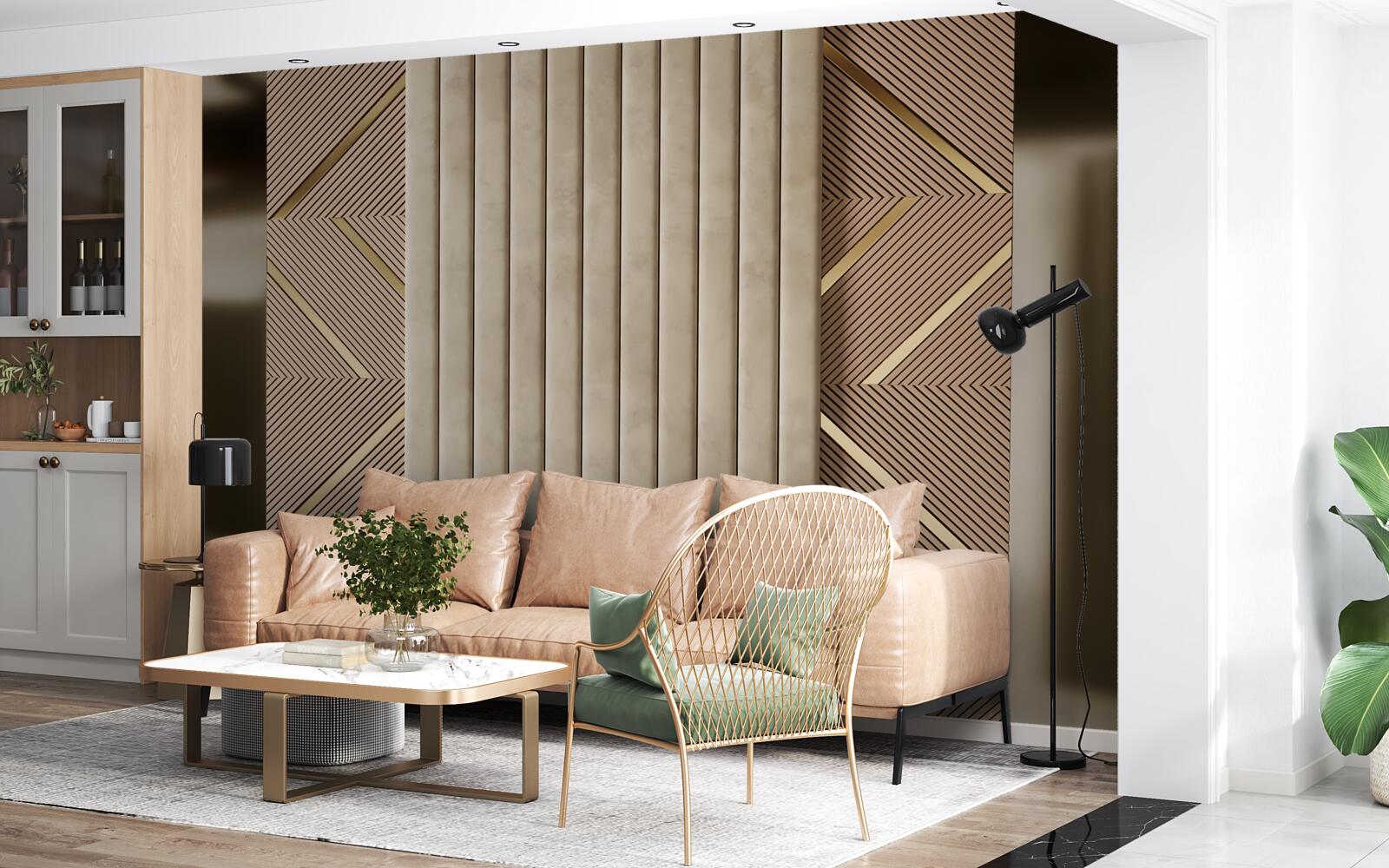 Papier peint motifs géométriques abstraits