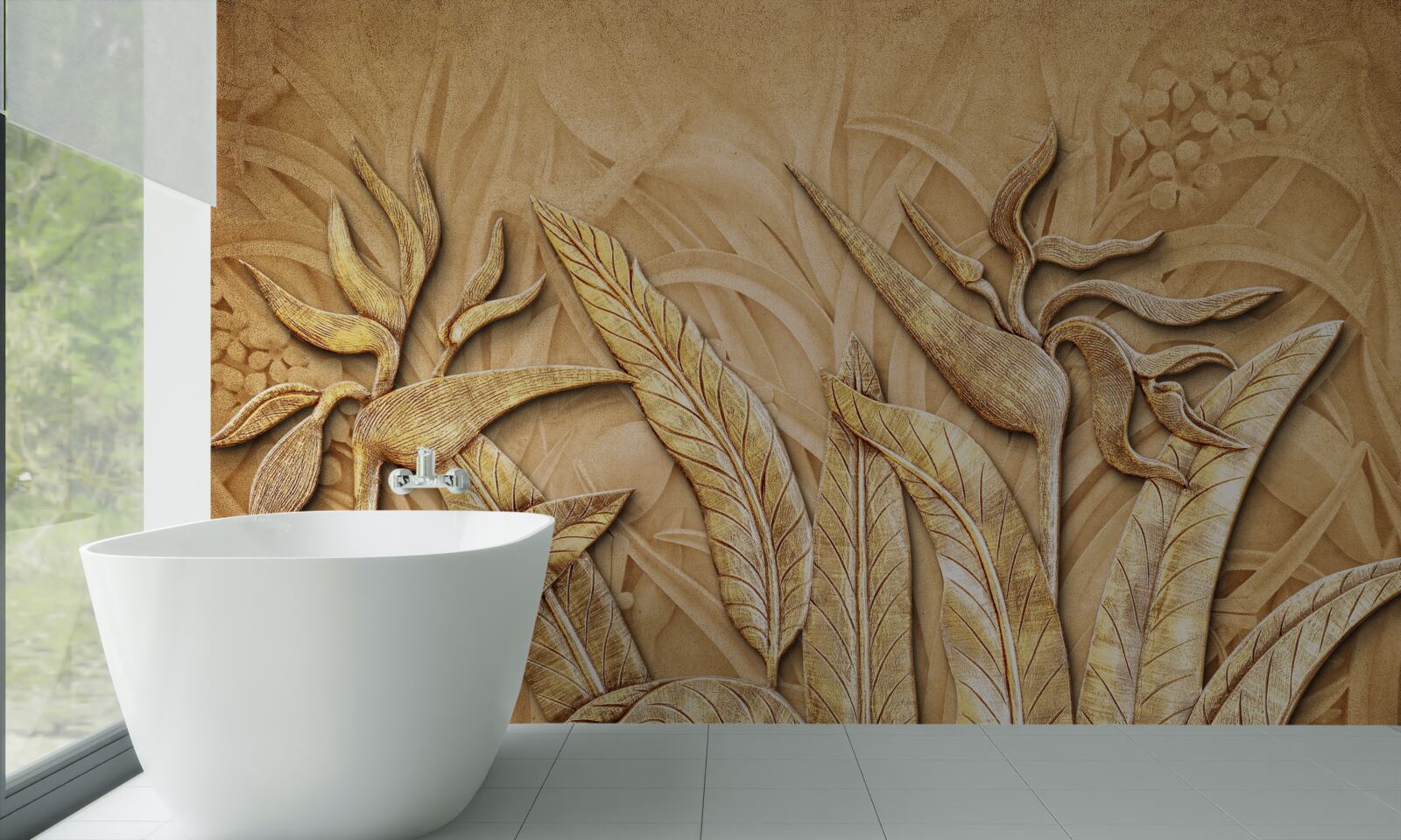 Papier peint motifs de texture sur des feuilles d'arbre