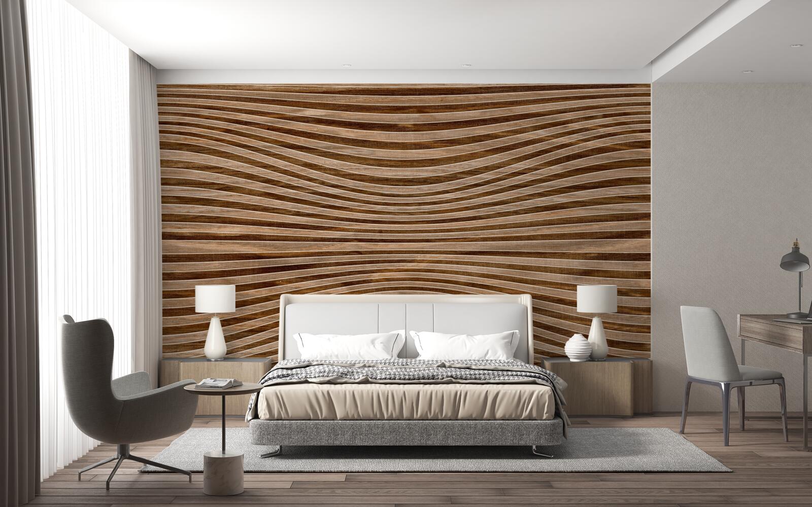 Papier peint la surface du bois est lisse