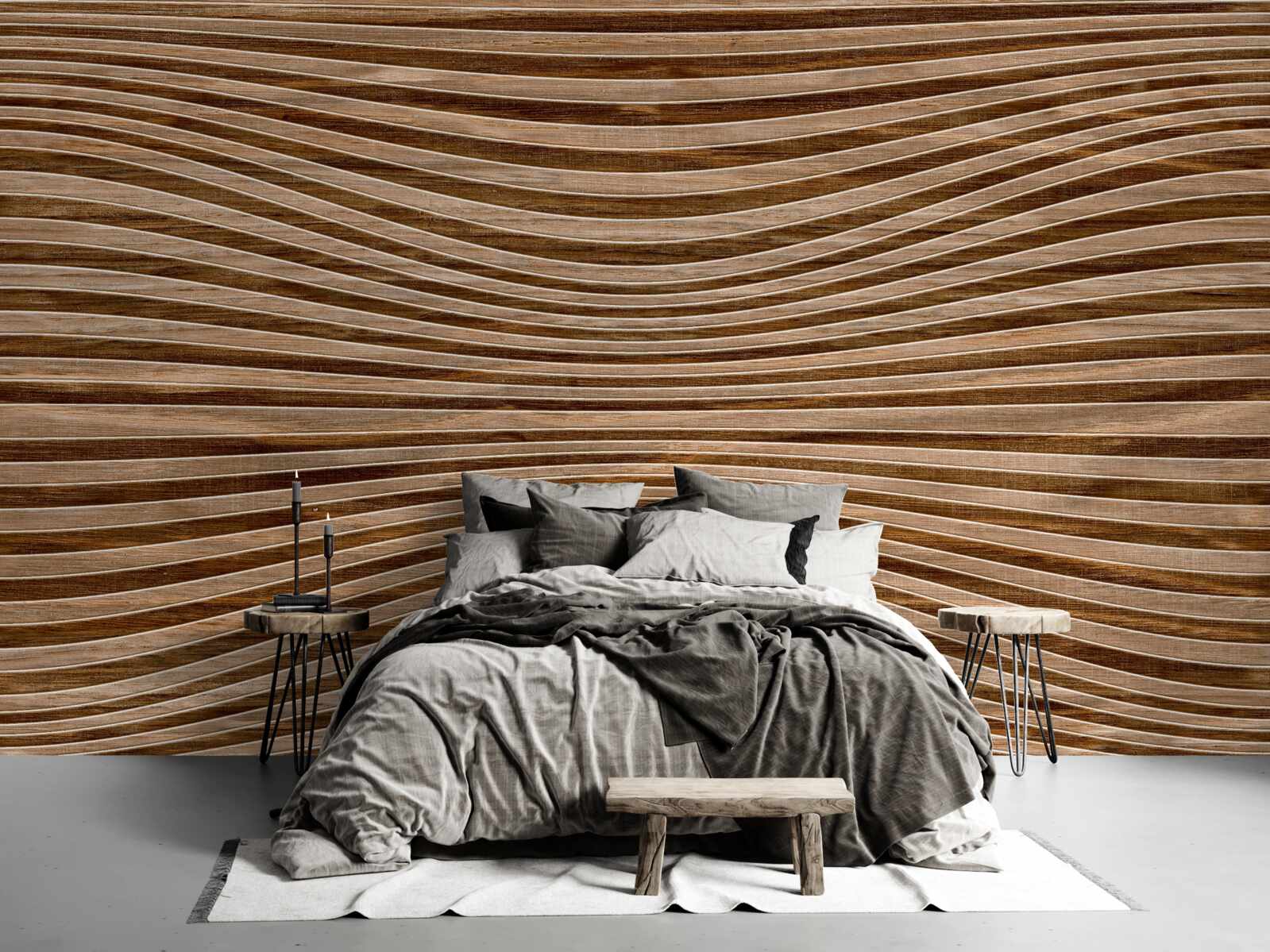 Papier peint la surface du bois est lisse