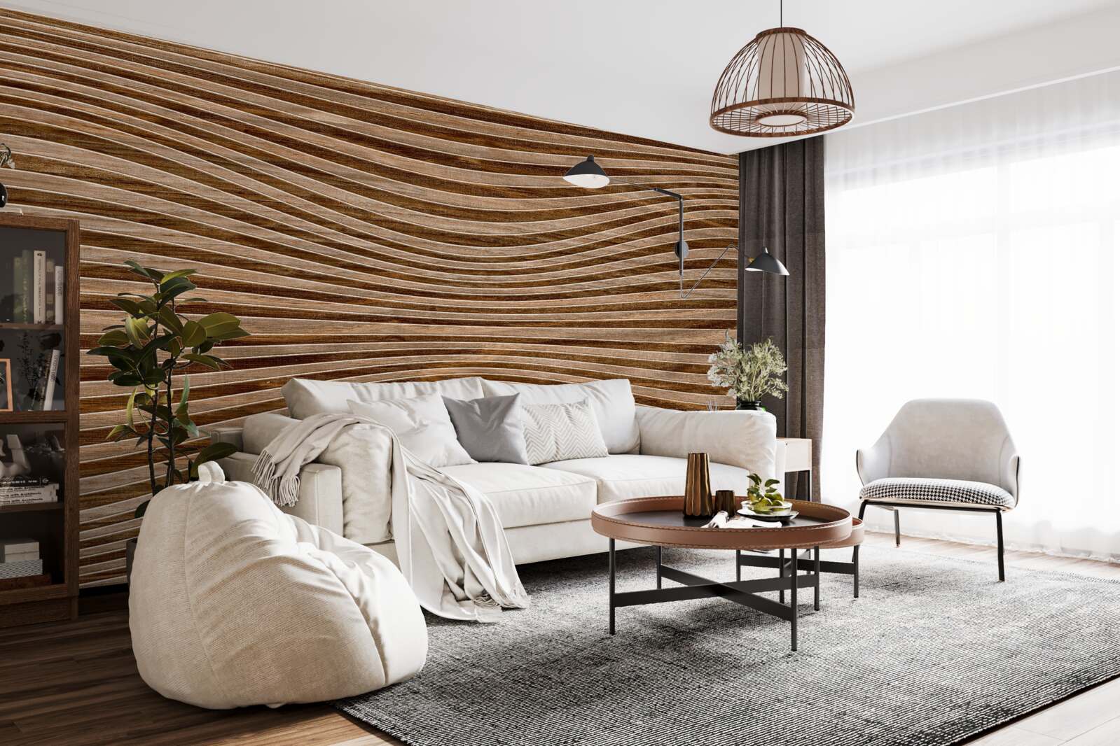 Papier peint la surface du bois est lisse