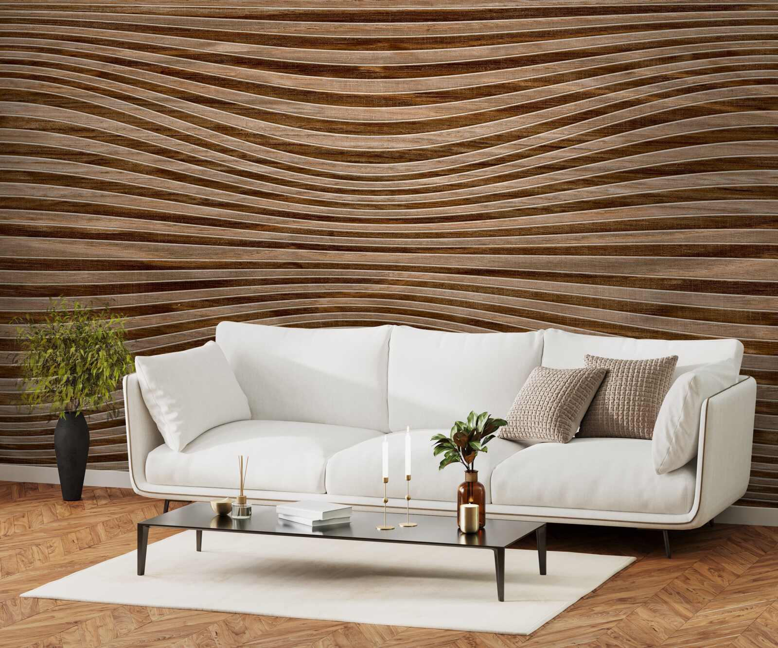 Papier peint la surface du bois est lisse