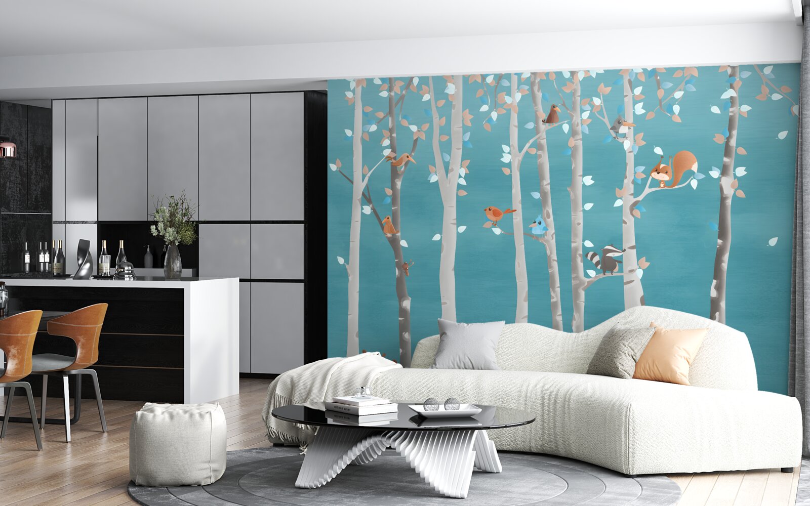 Papier peint les animaux et les habitants de la forêt