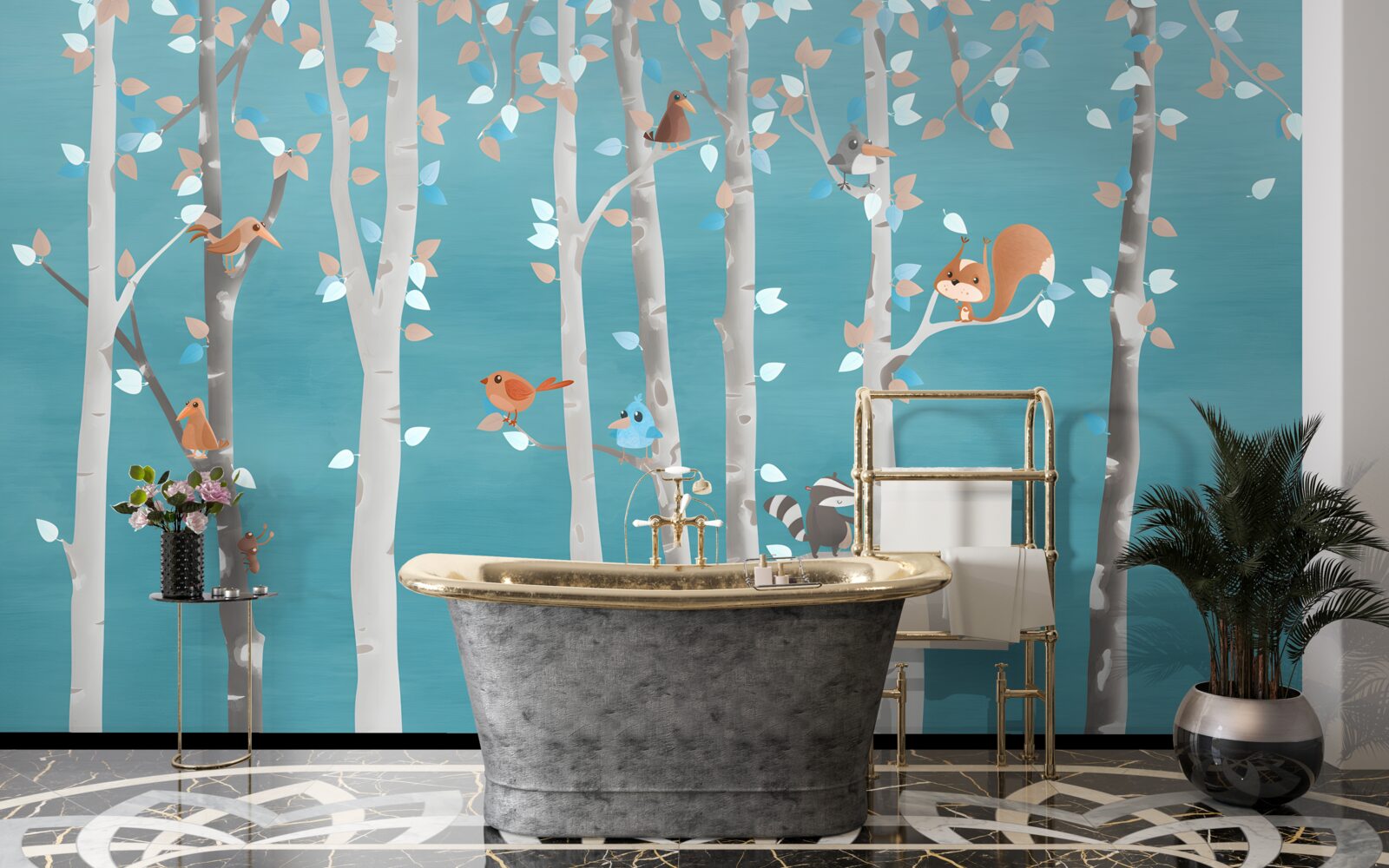 Papier peint les animaux et les habitants de la forêt