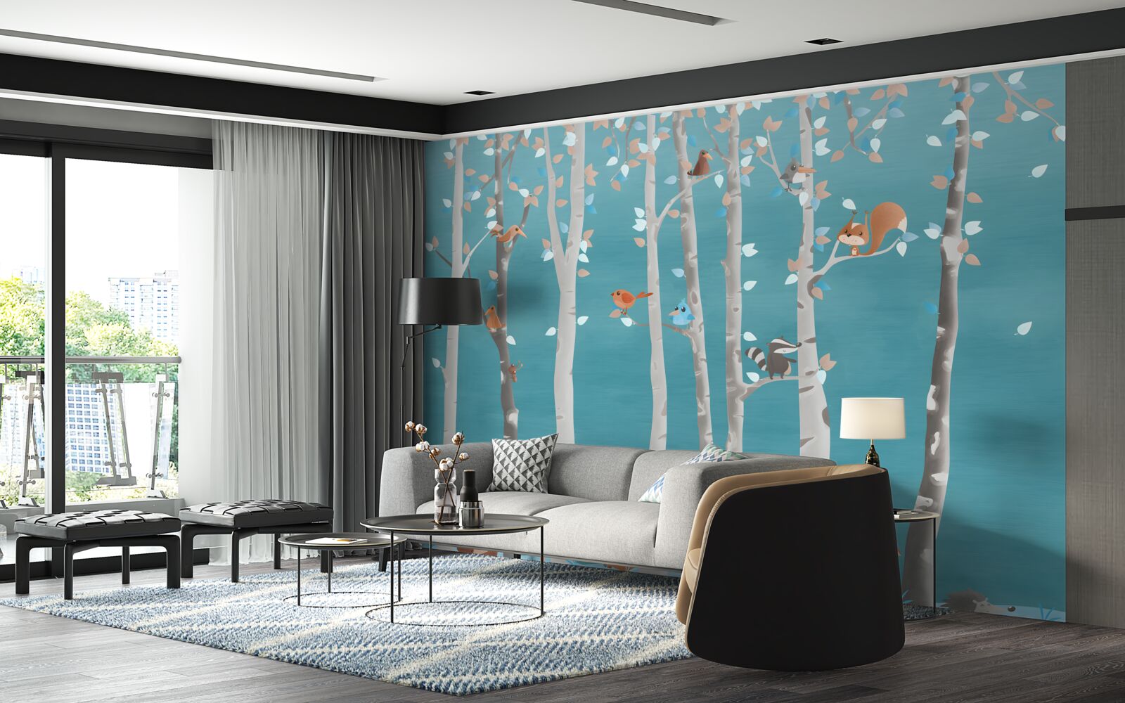 Papier peint les animaux et les habitants de la forêt