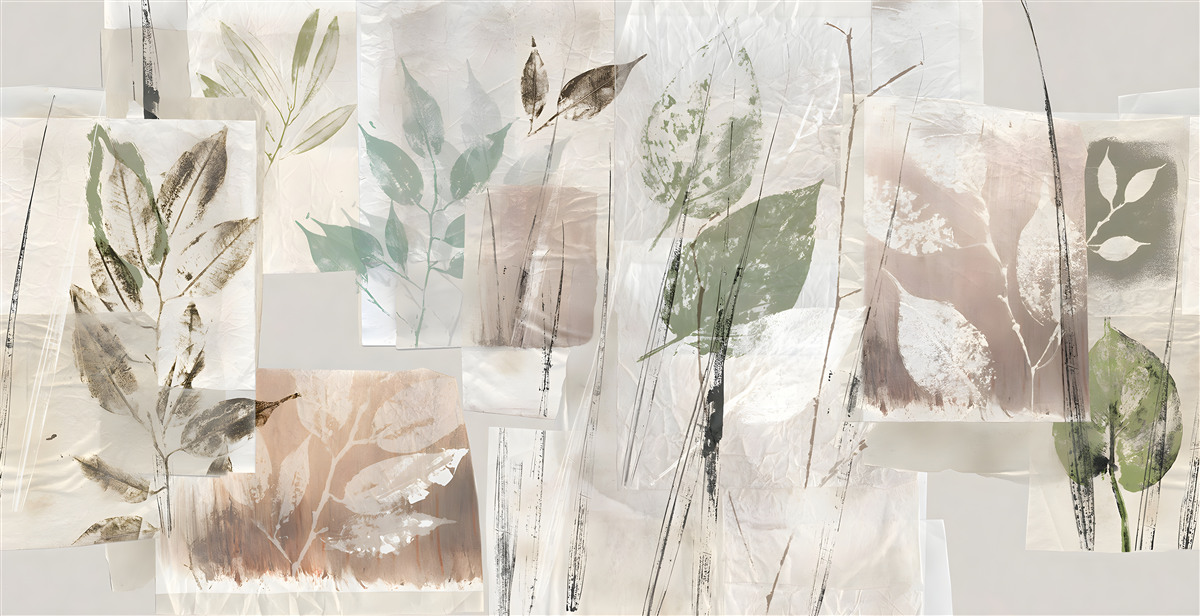 Papier peint les contours de la flore exotique