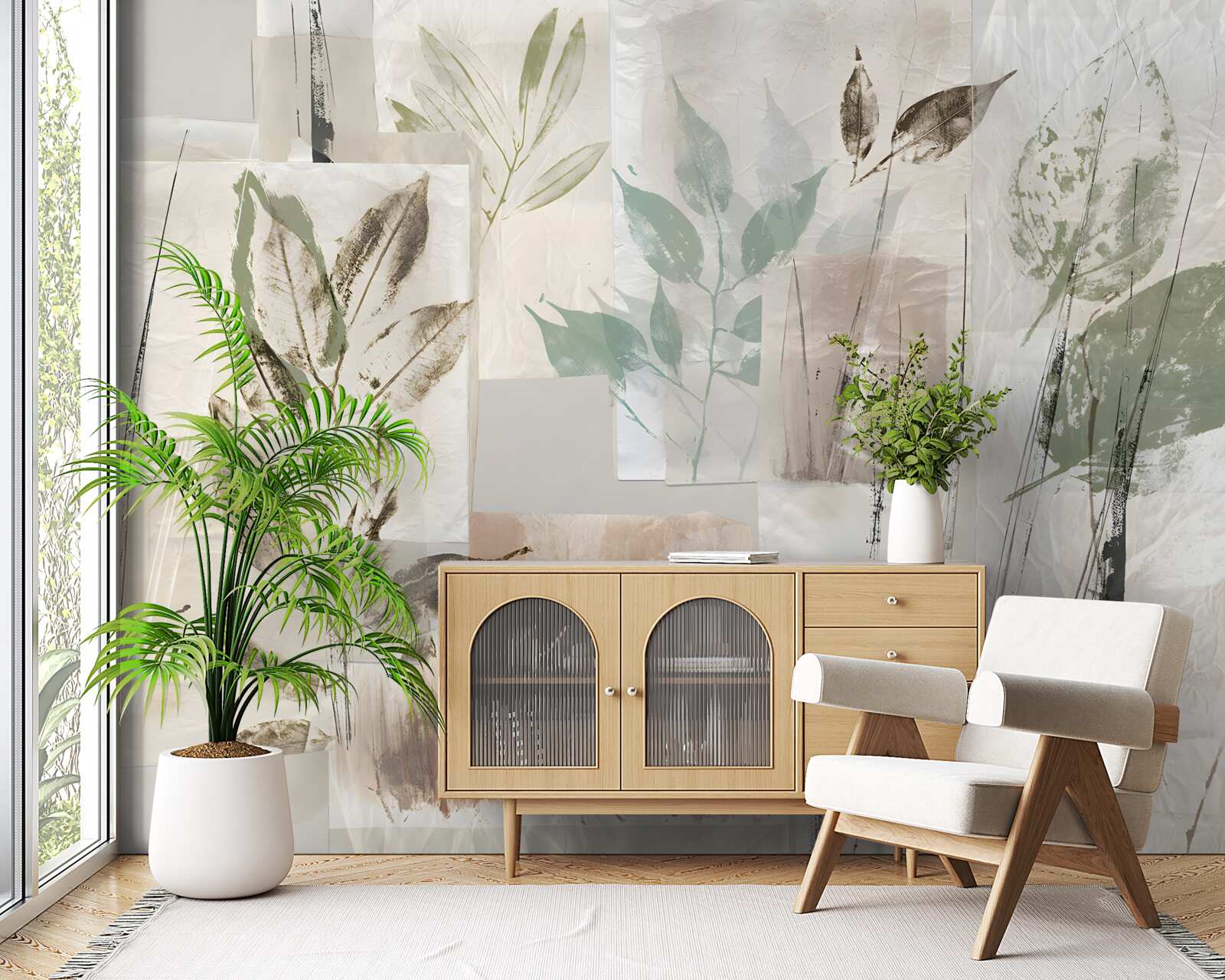 Papier peint les contours de la flore exotique