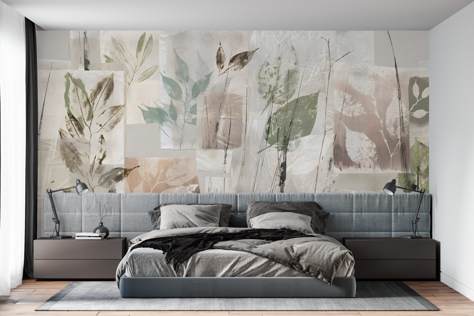 Papier peint les contours de la flore exotique