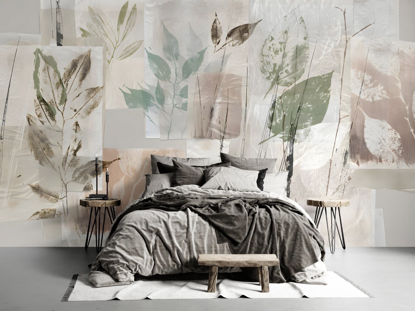 Papier peint les contours de la flore exotique