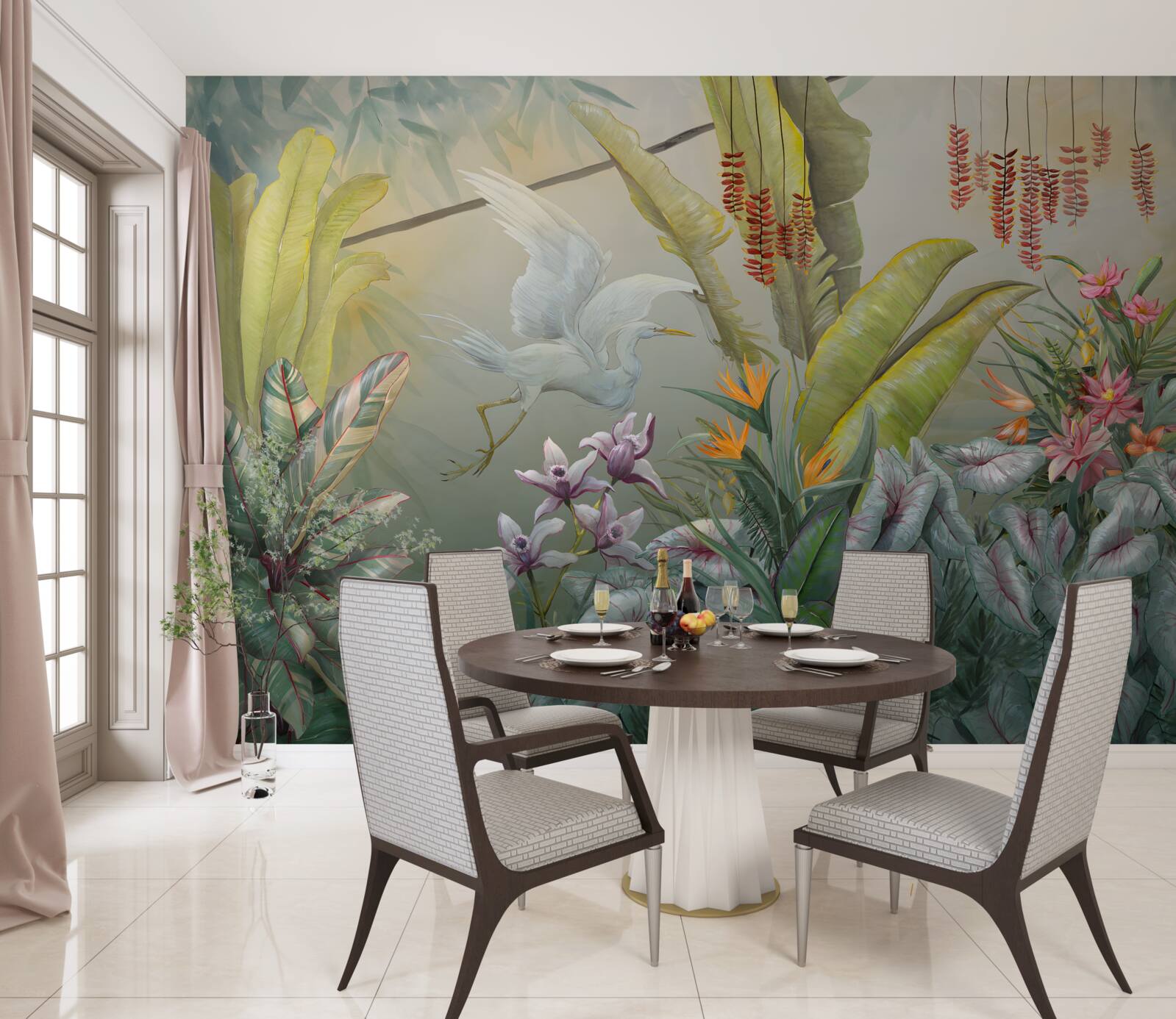 Papier peint une riche végétation tropicale