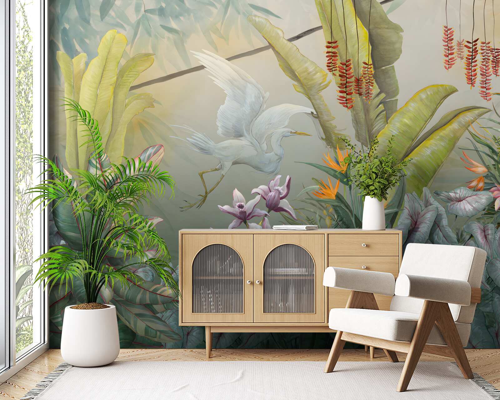 Papier peint une riche végétation tropicale