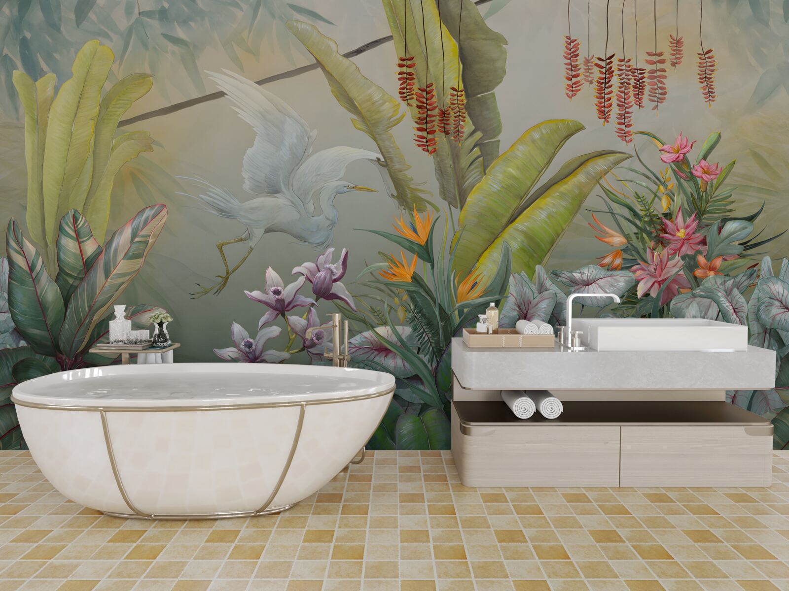 Papier peint une riche végétation tropicale